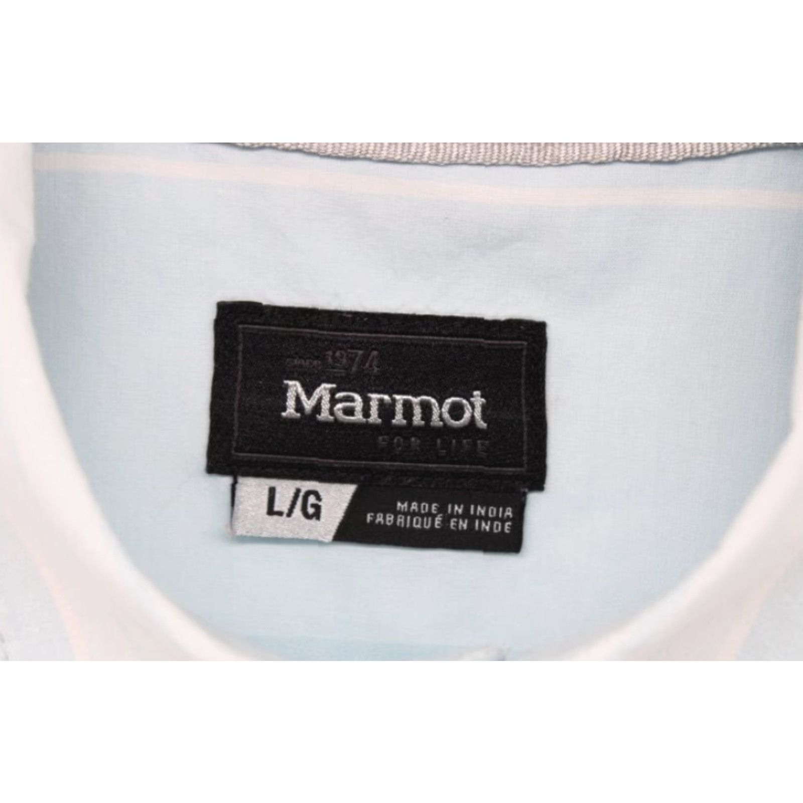 Marmot Marmot Shirt Men's L Blue Striped Short Sleeve Button-Up Casual Workwear Button-Up Mens Marmot Shirt Blues Striped Casual Classic Outdoor 80s? Size US L / EU 52-54 / 3 - 5 Thumbnail