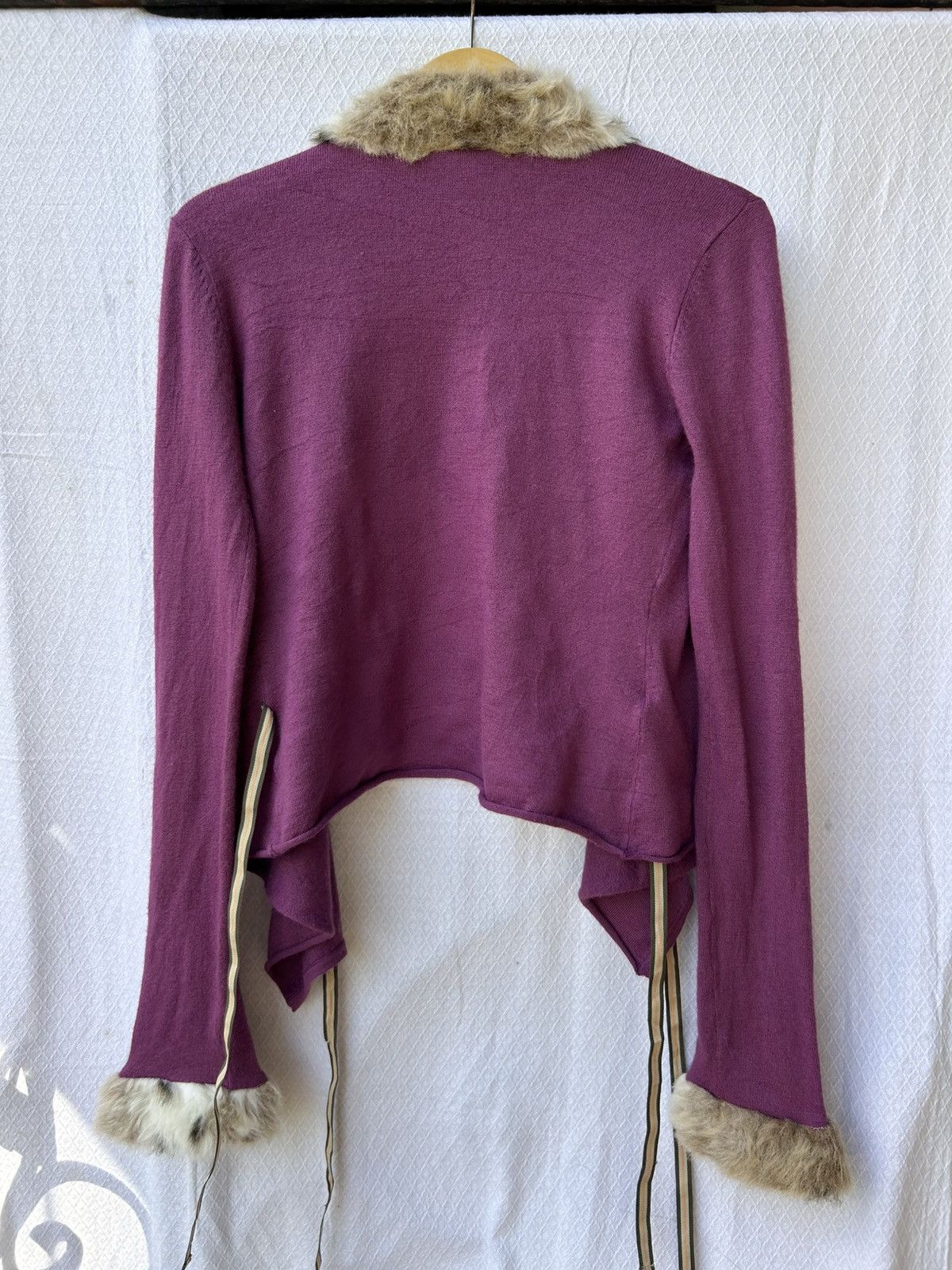 Japanese Brand Faux fur knit cardigan purple gothic styled Size US S / EU 44-46 / 1 - 2 Thumbnail
