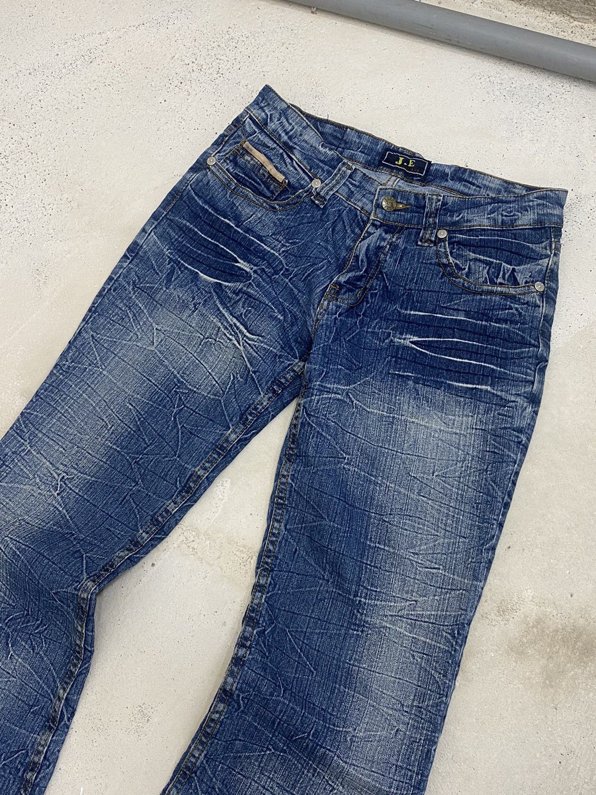 If Six Was Nine × Japanese Brand Flare Je Classic Jean Sw.d 07 Blue Way Whisker Honeycomb Sty Size US 29 - 5 Thumbnail
