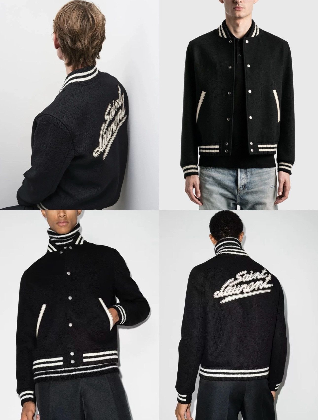 Saint Laurent Paris Saint Laurent Paris Logo Teddy Black Sz. 54 Size US L / EU 52-54 / 3 - 11 Thumbnail
