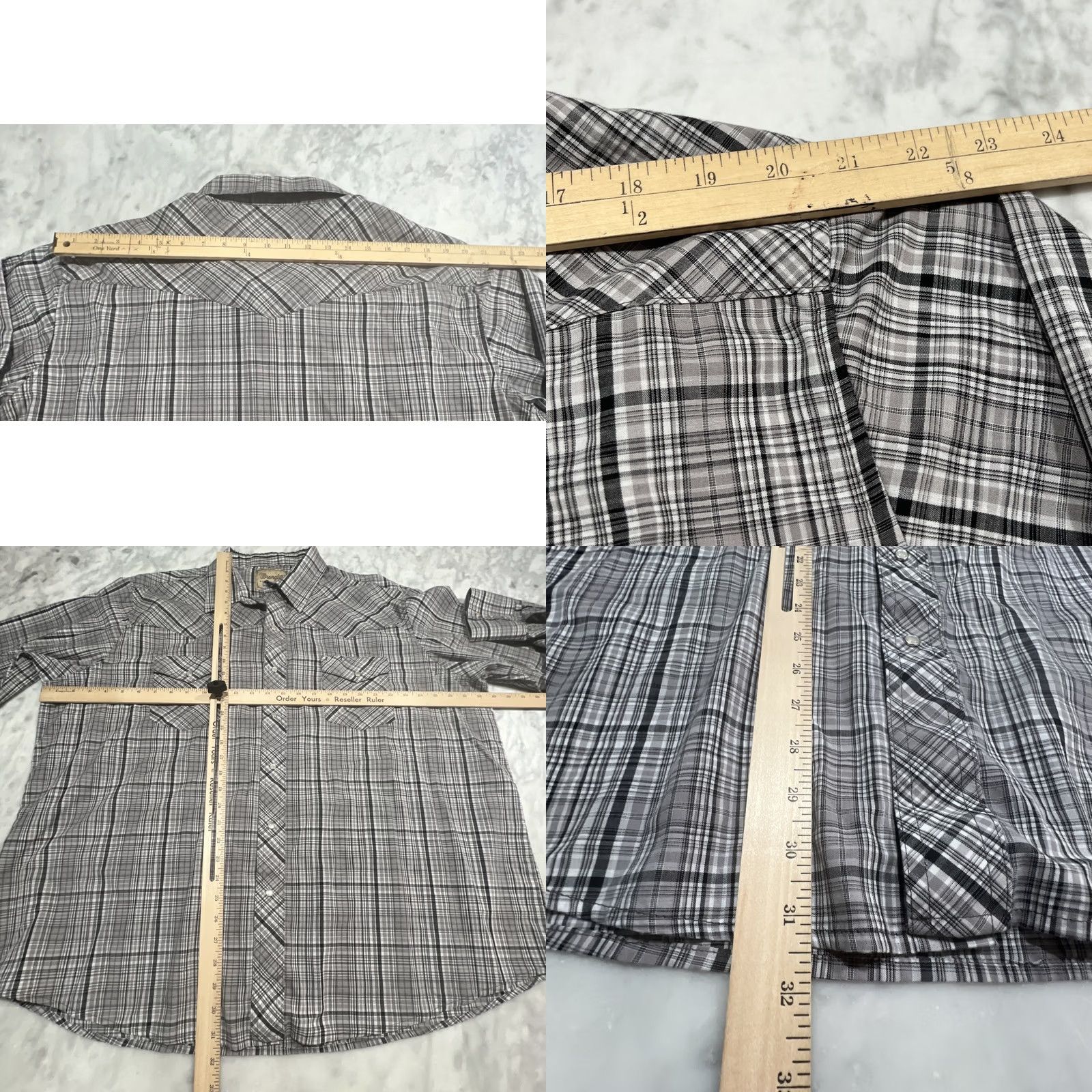 Wrangler Wrangler Western Shirt Men 2XL Pearl Snap Long Sleeve Pockets Cotton Polyester Shirt Size US XXL / EU 58 / 5 - 8 Thumbnail