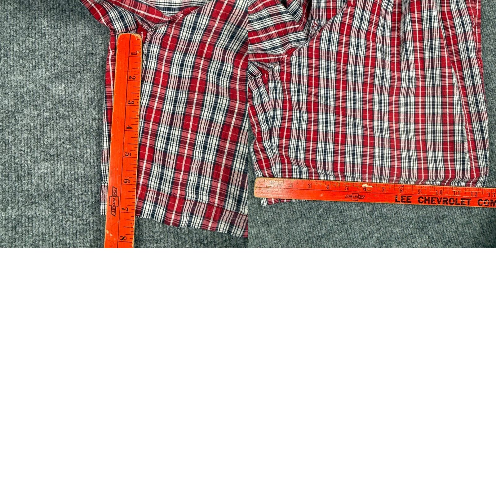 Tommy Hilfiger VINTAGE Tommy Hilfiger Plaid Shorts Mens Chino 34 Red Blue White Preppy USA Casual Summer Vacaton Size US 34 / EU 50 - 8 Thumbnail