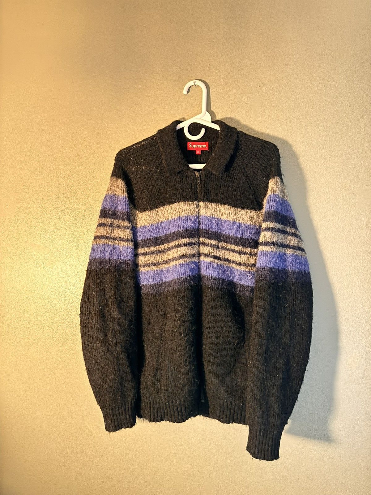 Supreme Brushed wool knit w/ zipper Size US XL / EU 56 / 4 - 4 Thumbnail