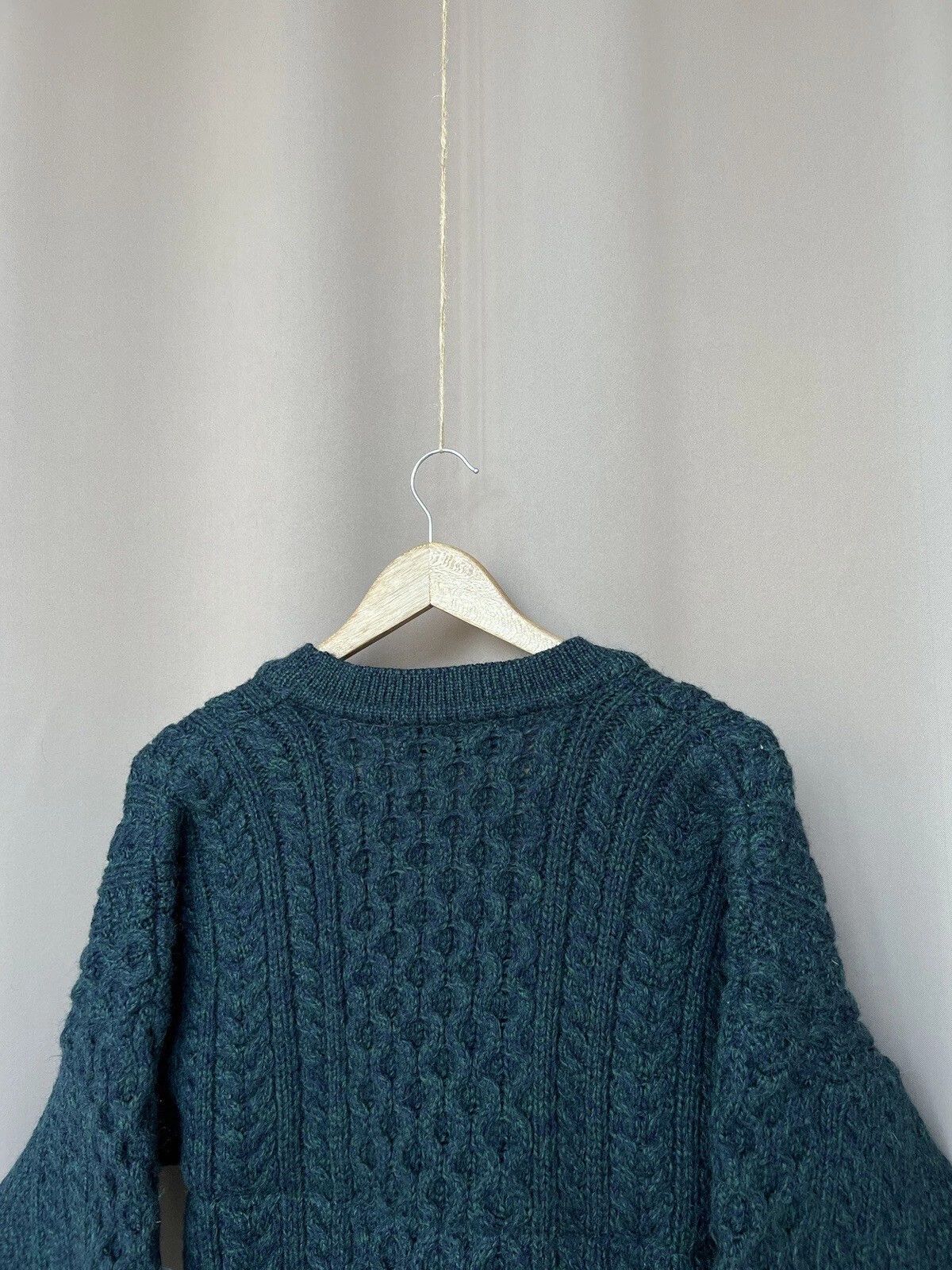 Vintage Traditional Irish Knit Wool Cardigan Womens Size M/L Sweater Size L / US 10 / IT 46 - 7 Thumbnail
