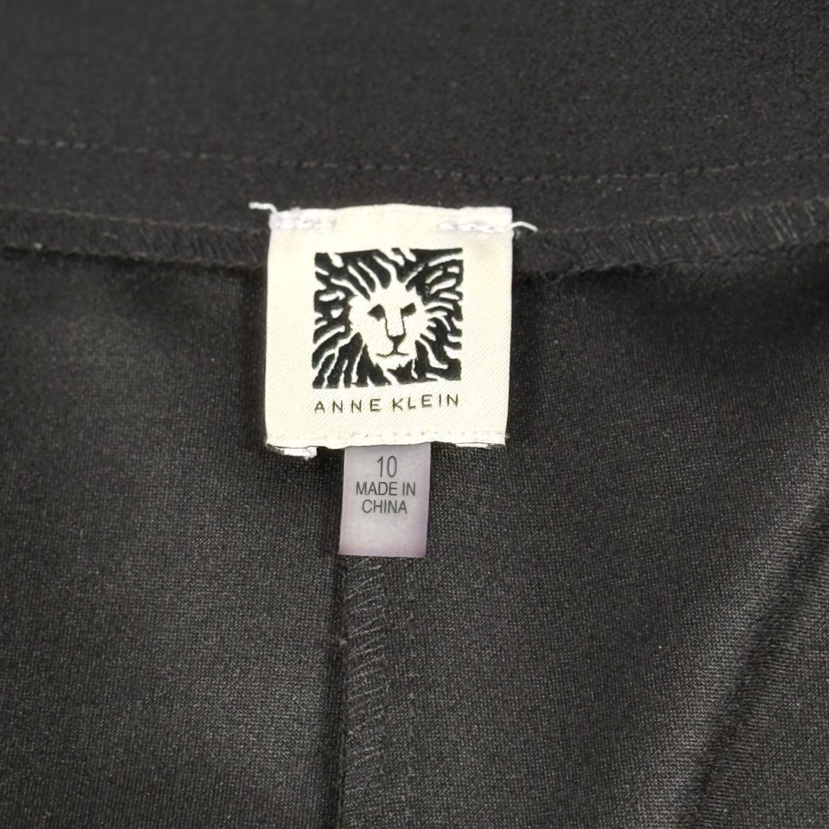 Anne Klein Anne Klein Dress Pants 10 Black Straight Leg High Rise Workwear Trousers Women Slim Relaxed Front Pleats Pockets Zipper Closure Size 32" / US 10 / IT 46 - 5 Thumbnail