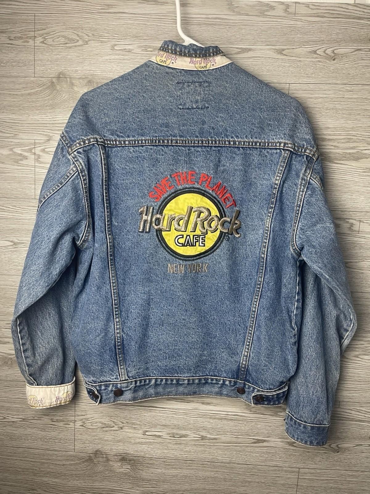 Hard Rock Cafe Vintage Hard Rock Cafe Save the Planet Denim Jacket Size M Size US M / EU 48-50 / 2 - 7 Thumbnail