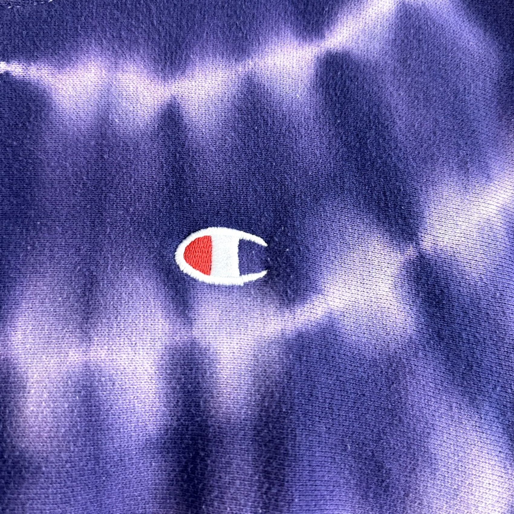 Champion VINTAGE Champion Reverse Weave Sweatshirt Purple Tye Dye Women XS Regular Pullover Crew Neck Reversible Buttoned? Size XS / US 0-2 / IT 36-38 - 4 Thumbnail