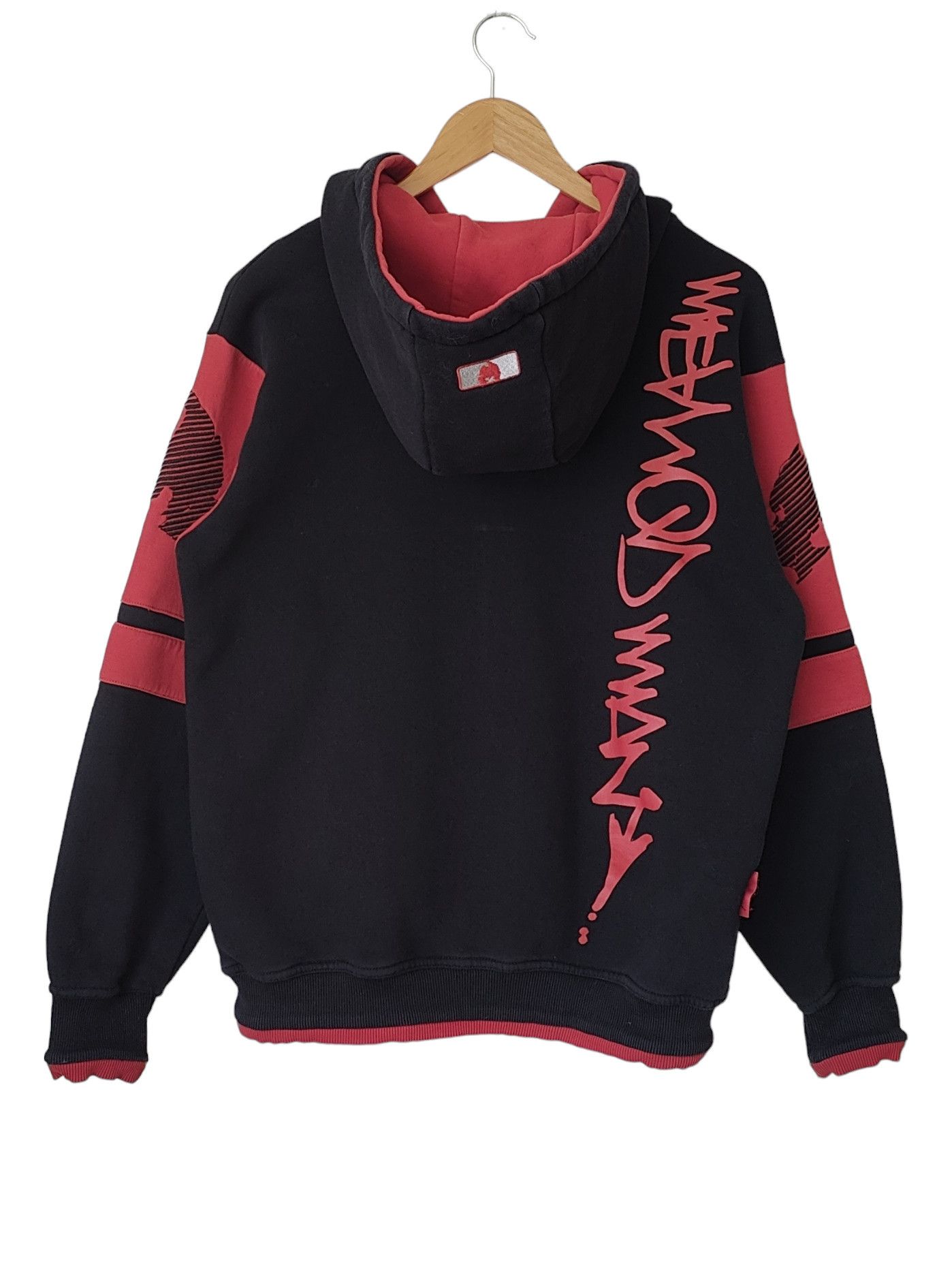 image of Method Man X Wu Wear Vintage 90's Y2K Zip Hoodie Wu Tang Clan in Black, Men's (Size Large)