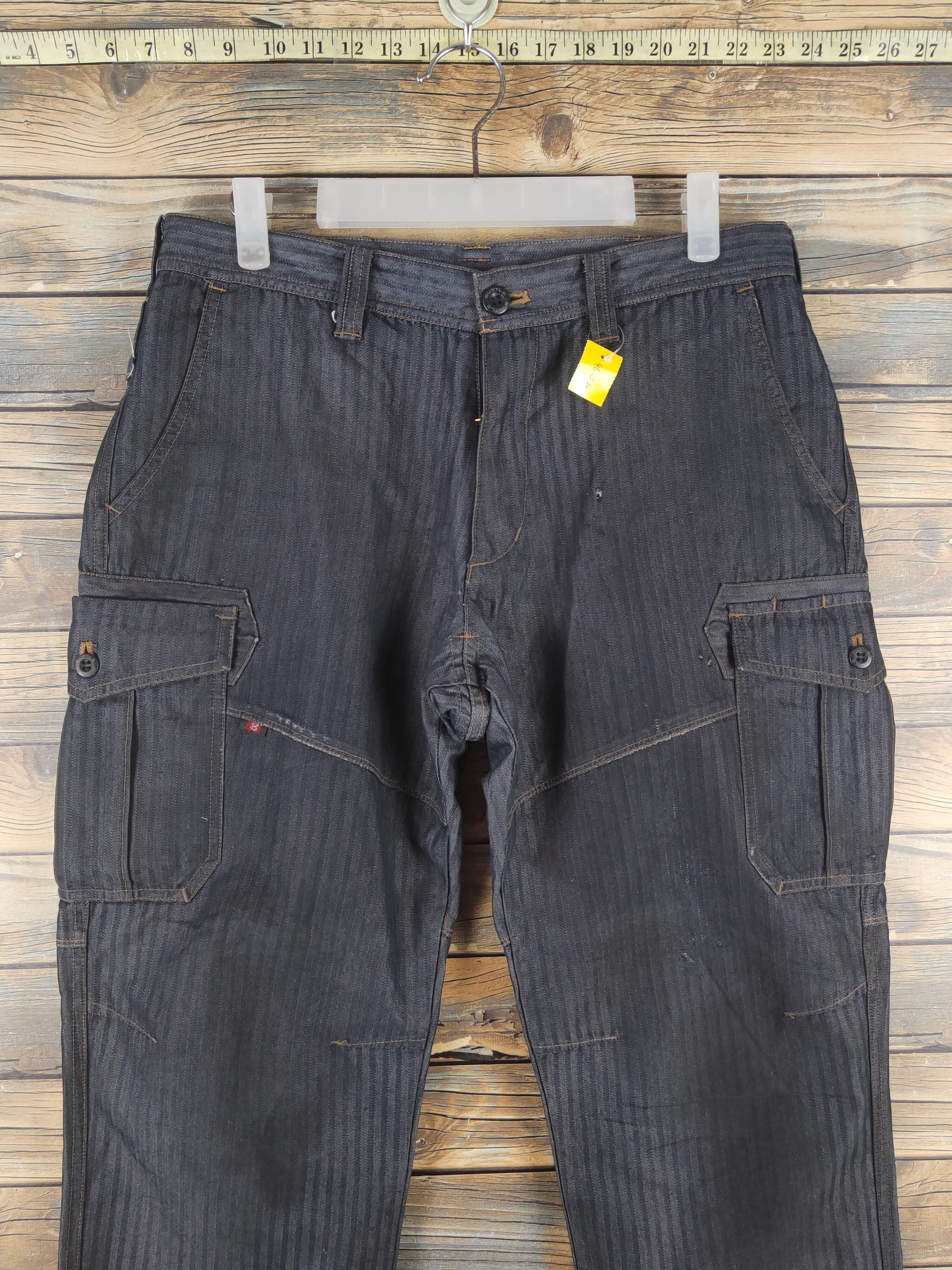 Japanese Brand DL Burtle Navy Multipocket Cargo Pants #46-270T Size US 32 / EU 48 - 2 Thumbnail
