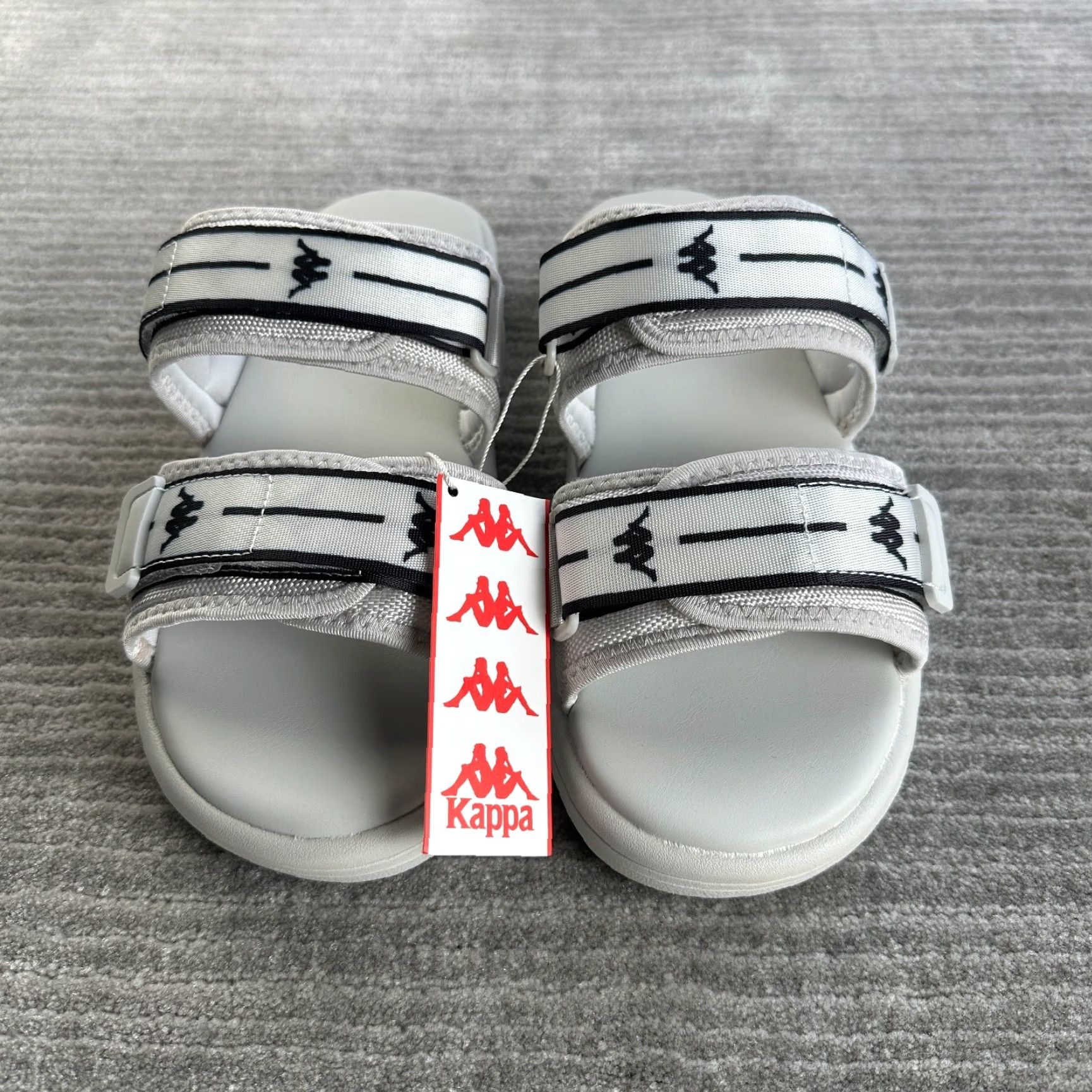 Kappa Kappa Sandals Mens Size 13 Gray Slip On Sandals Straps Nylon Upper Rubber Outsole Foam Insole Slide Shoes Size ONE SIZE - 5 Thumbnail