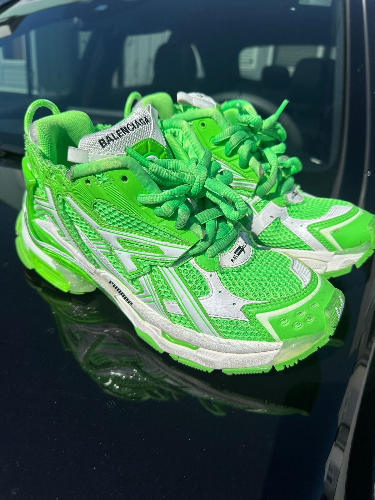 Pre-owned Balenciaga Runner Shoes In Lime Green