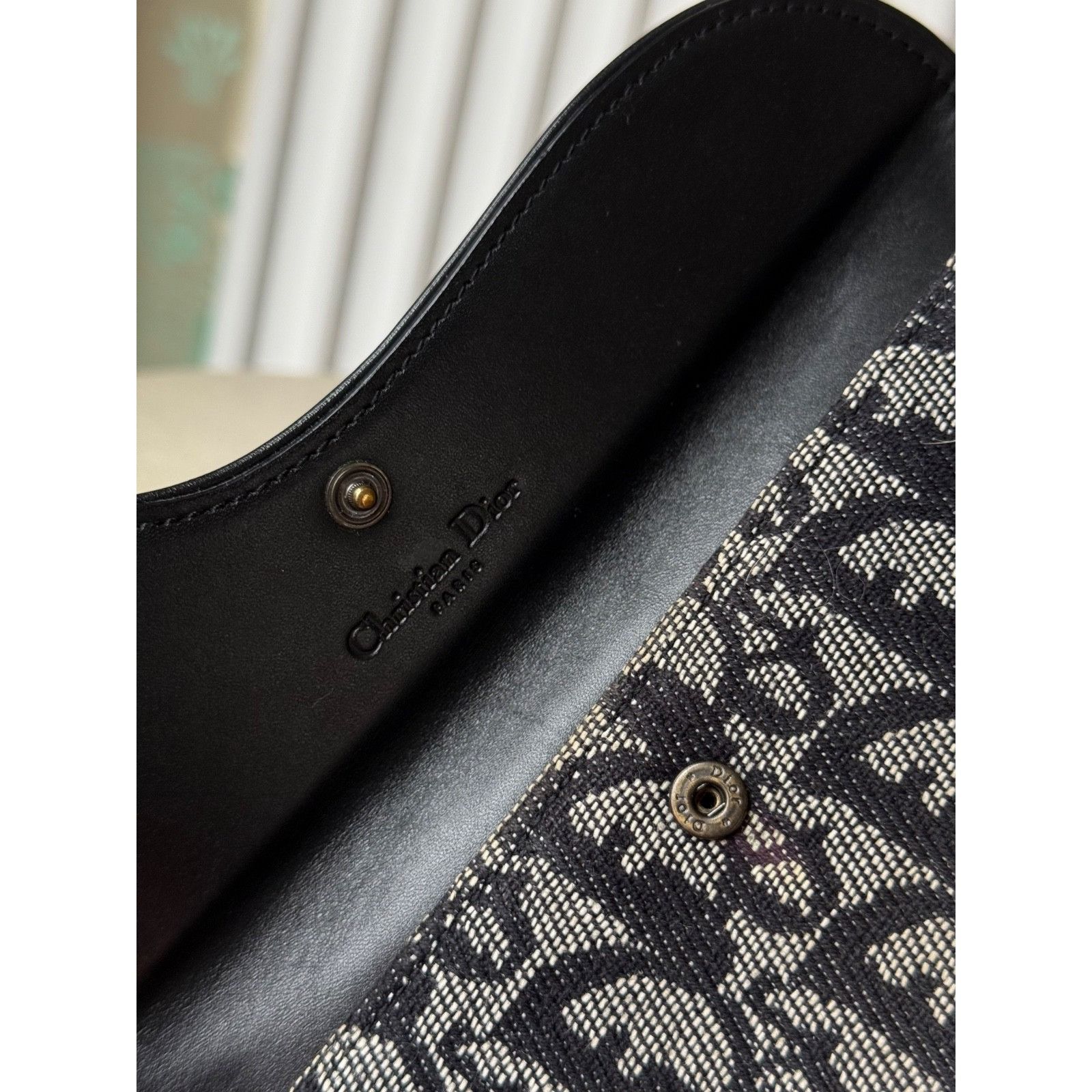 Dior DIOR Saddle Long Wallet Oblique Jacquard Navy Grey Size ONE SIZE - 12 Thumbnail