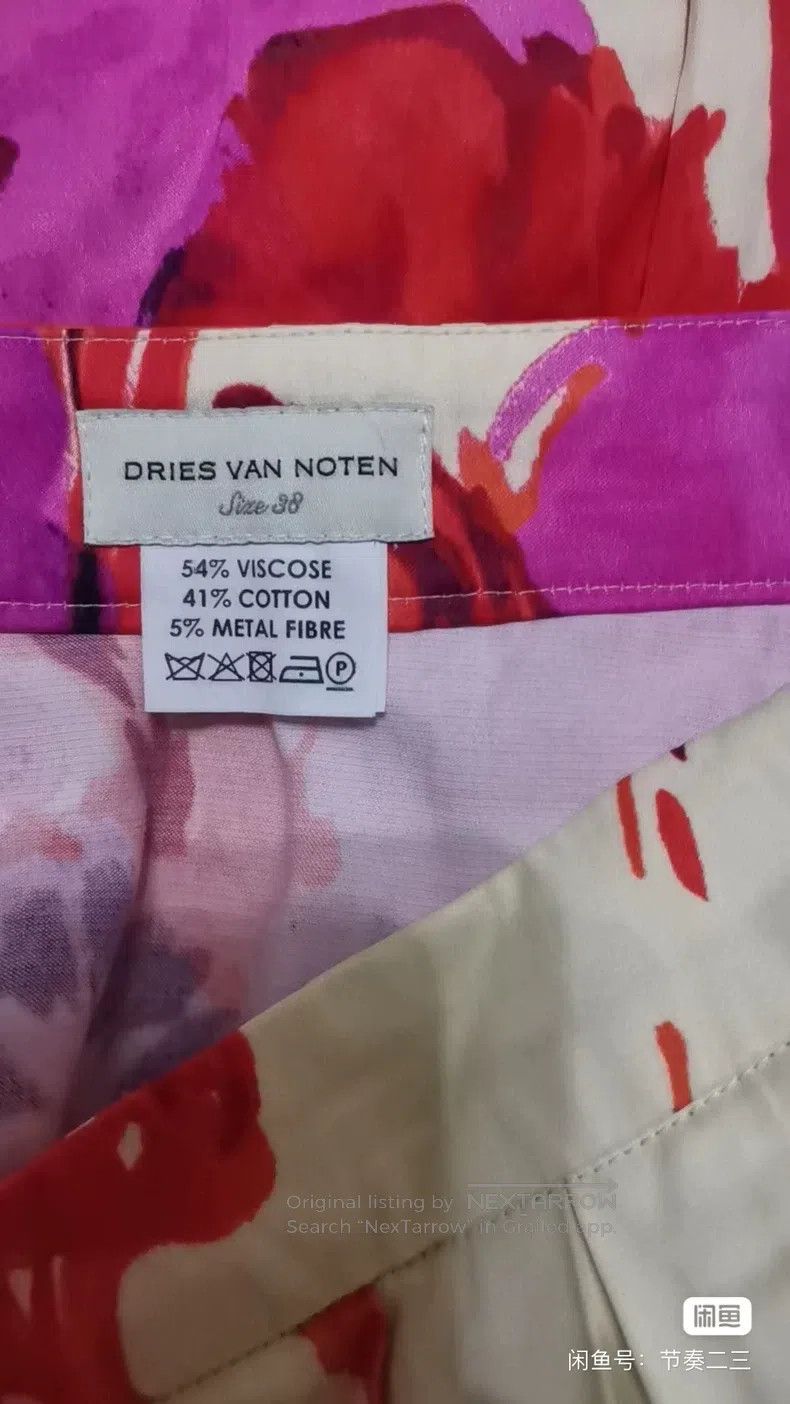 Dries Van Noten Dries Van Noten Runway-Exclusive Printed Pleated Midi Skir Size 37" - 6 Thumbnail