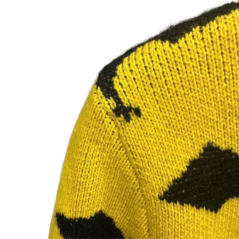 Gucci Gucci Bat pattern yellow wool sweater Size US XS / EU 42 / 0 - 4 Thumbnail
