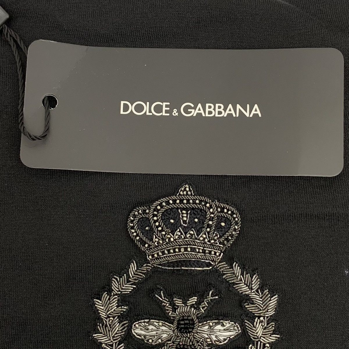 Dolce & Gabbana Dolce & Gabbana Crown Bee Studded Long Sleeve T-shirt K26WX Size US M / EU 48-50 / 2 - 7 Thumbnail