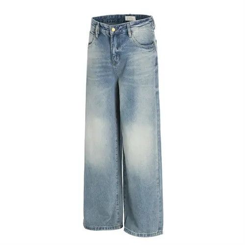 Japanese Brand × Jean Street punk washed gradient loose straight distressed jeans Size US 34 / EU 50 - 2 Thumbnail