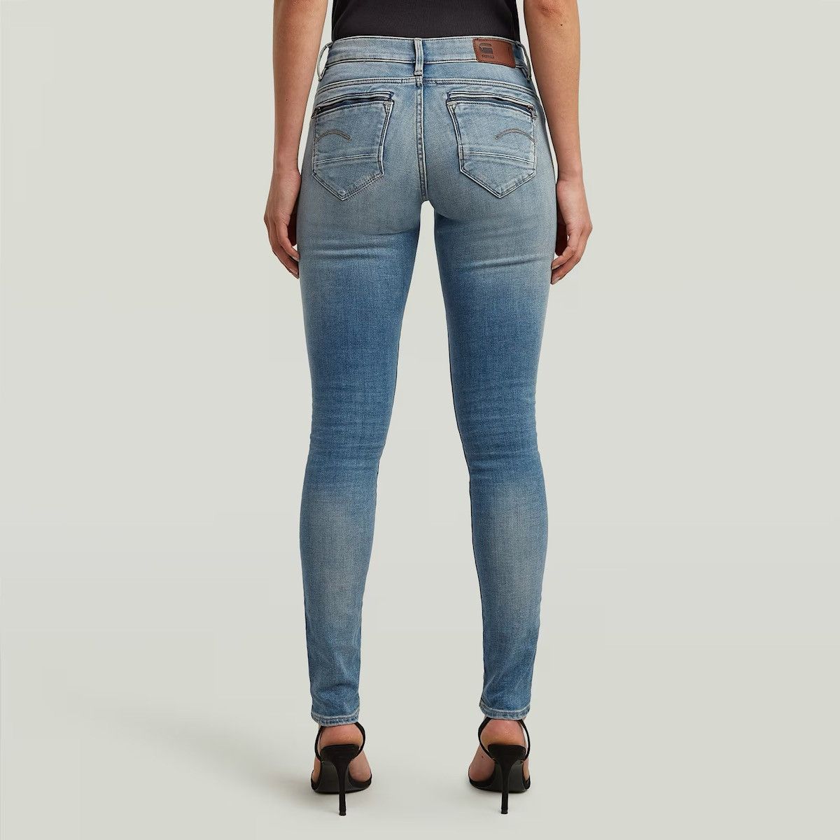 G-Star Women’s Jeans G-Star Raw Midge Zip Mid Skinny Blue Stretch Size 32" / US 10 / IT 46 - 2 Thumbnail