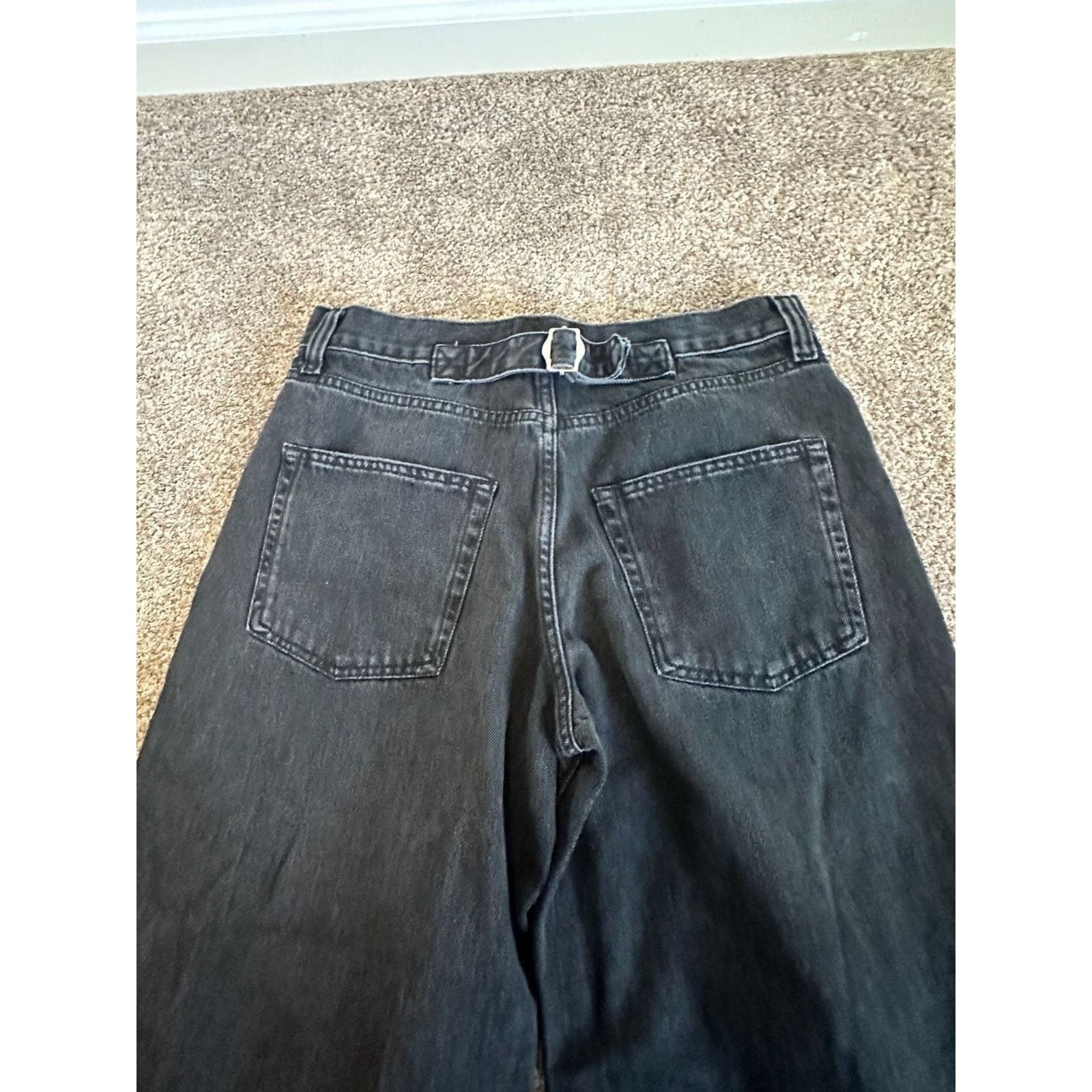 Bdg BDG Urban Outfitters Baggy Wide Barrel Leg Jeans Black 31W Size 31" - 9 Thumbnail