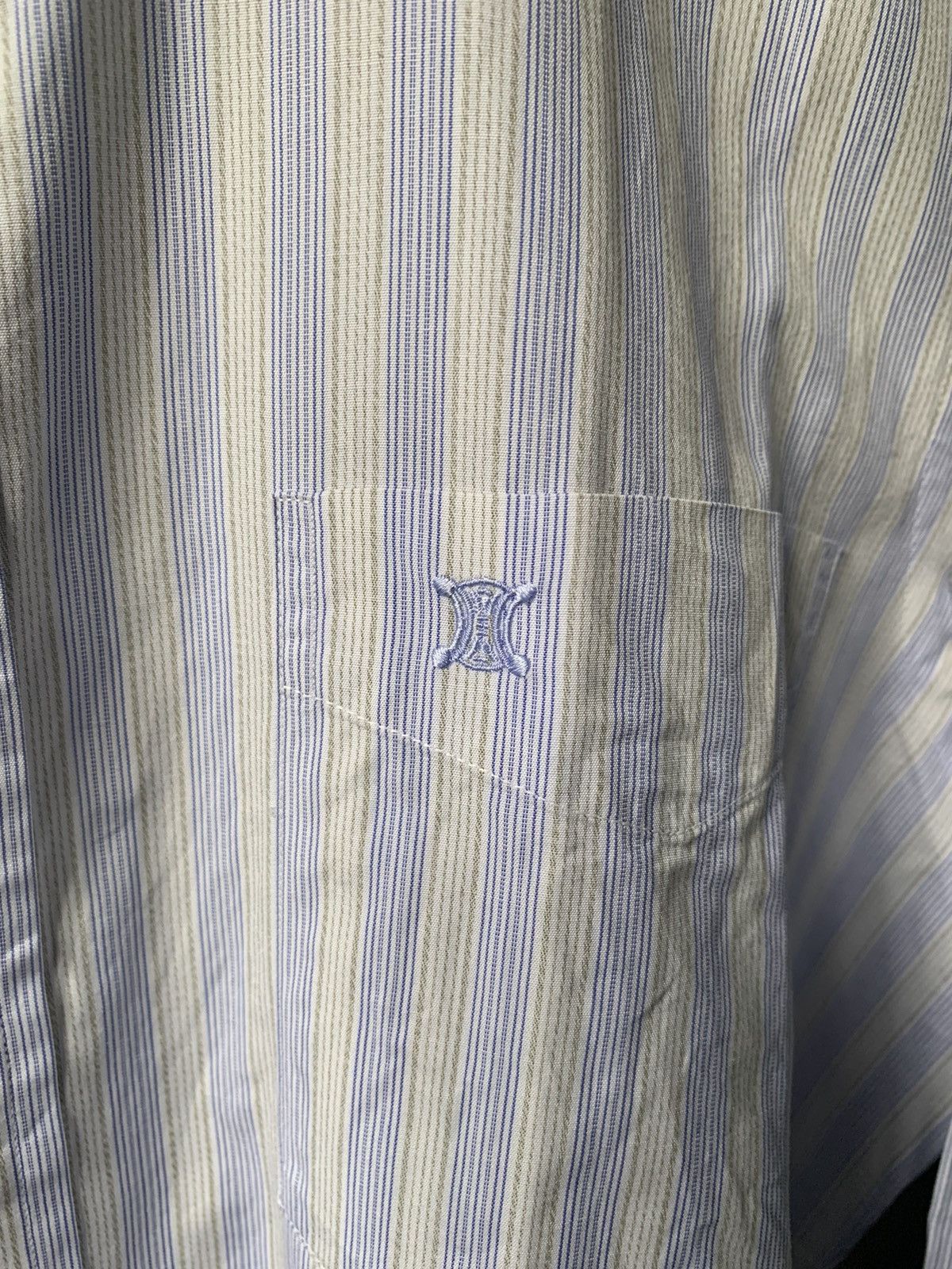 Celine × Vintage 1990s Celine Striped Shirt Iwataya Order Made Size US S / EU 44-46 / 1 - 5 Thumbnail