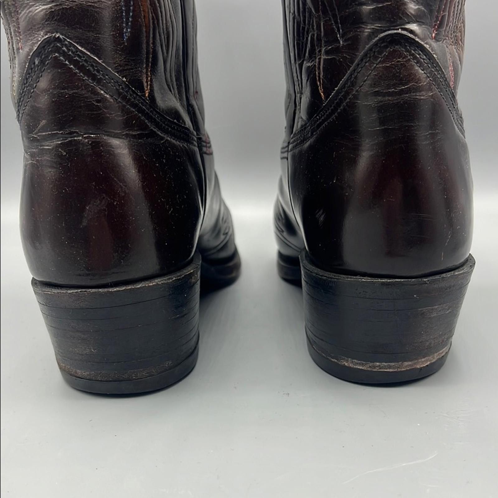 Designer Texas Imperial rainbow peacock cowboy boot Size US 9 / EU 42 - 6 Thumbnail