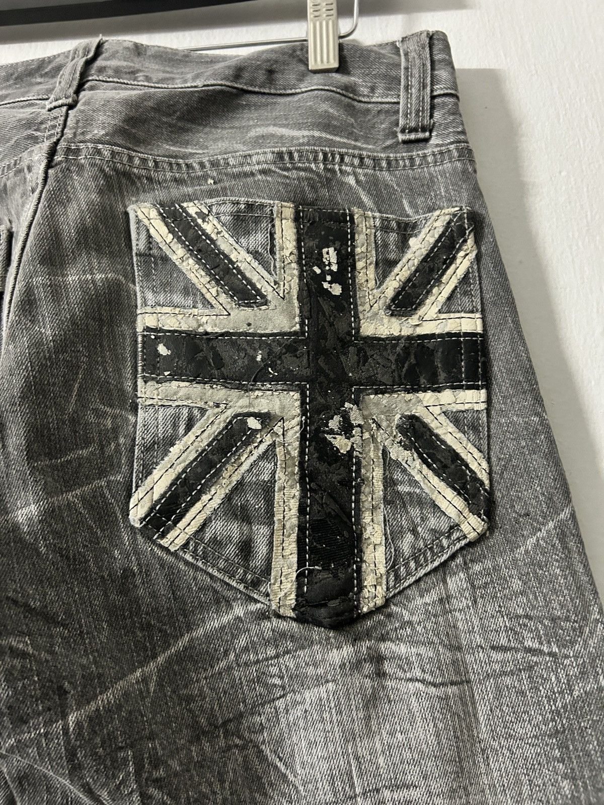 If Six Was Nine Dominate Handcrafted Jeans Sick Acid Wash Design Size US 31 - 4 Thumbnail