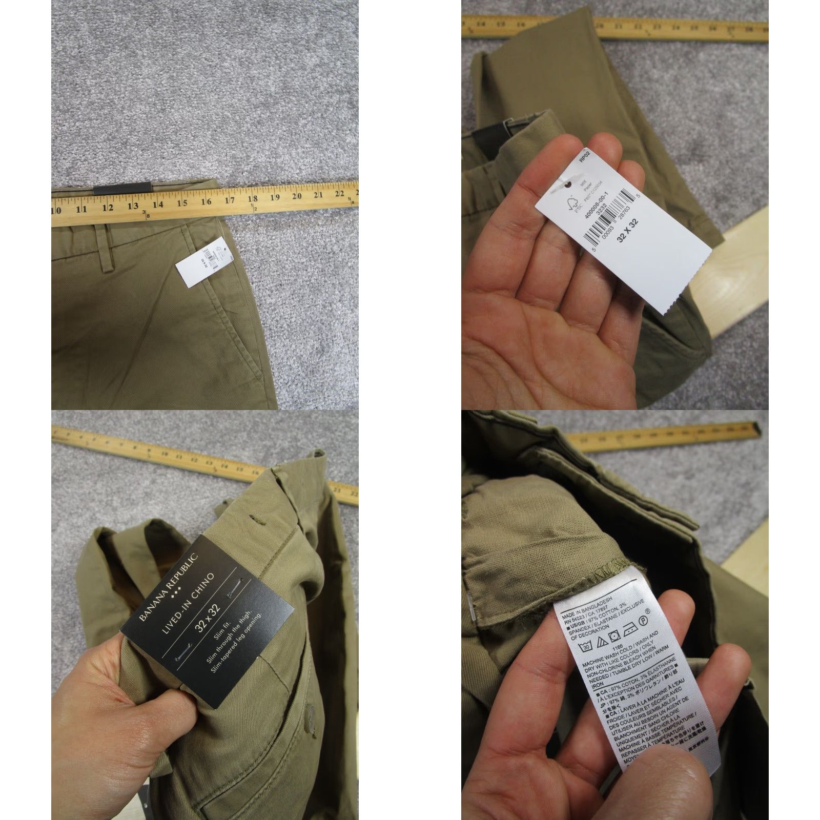 Banana Republic VINTAGE Banana Republic Pants Mens 32 Lived In Chino Khaki Tan Slim Fit 32x31 NEW Size US 32 / EU 48 - 8 Thumbnail