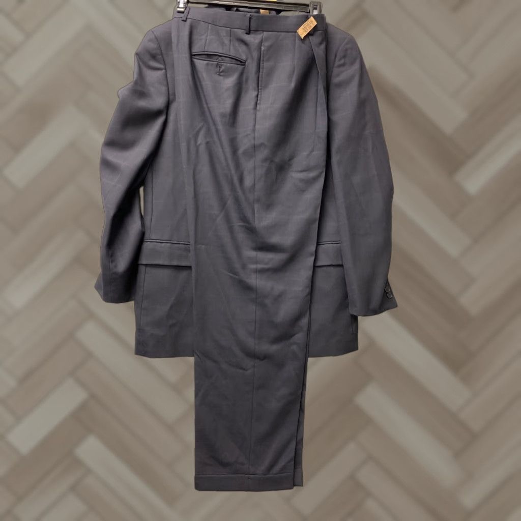Joseph Abboud Joseph Abboud Suit Mens 2-Piece 42L Navy Check Wool 35x36 Trousers Dry Clean Only Wedding Size 42R - 1 Thumbnail