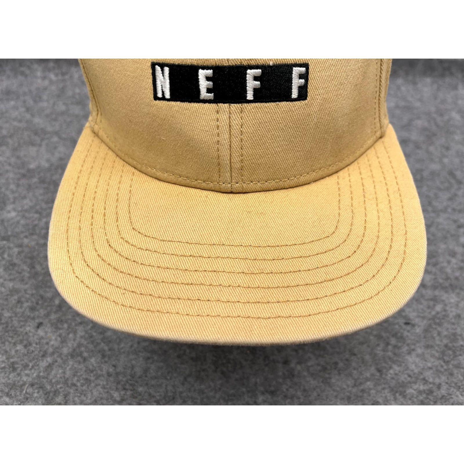 Vintage Neff Hat Adult One Size Beige 100% Cotton Beach Embroidered Snap Back Cap Size ONE SIZE - 3 Thumbnail