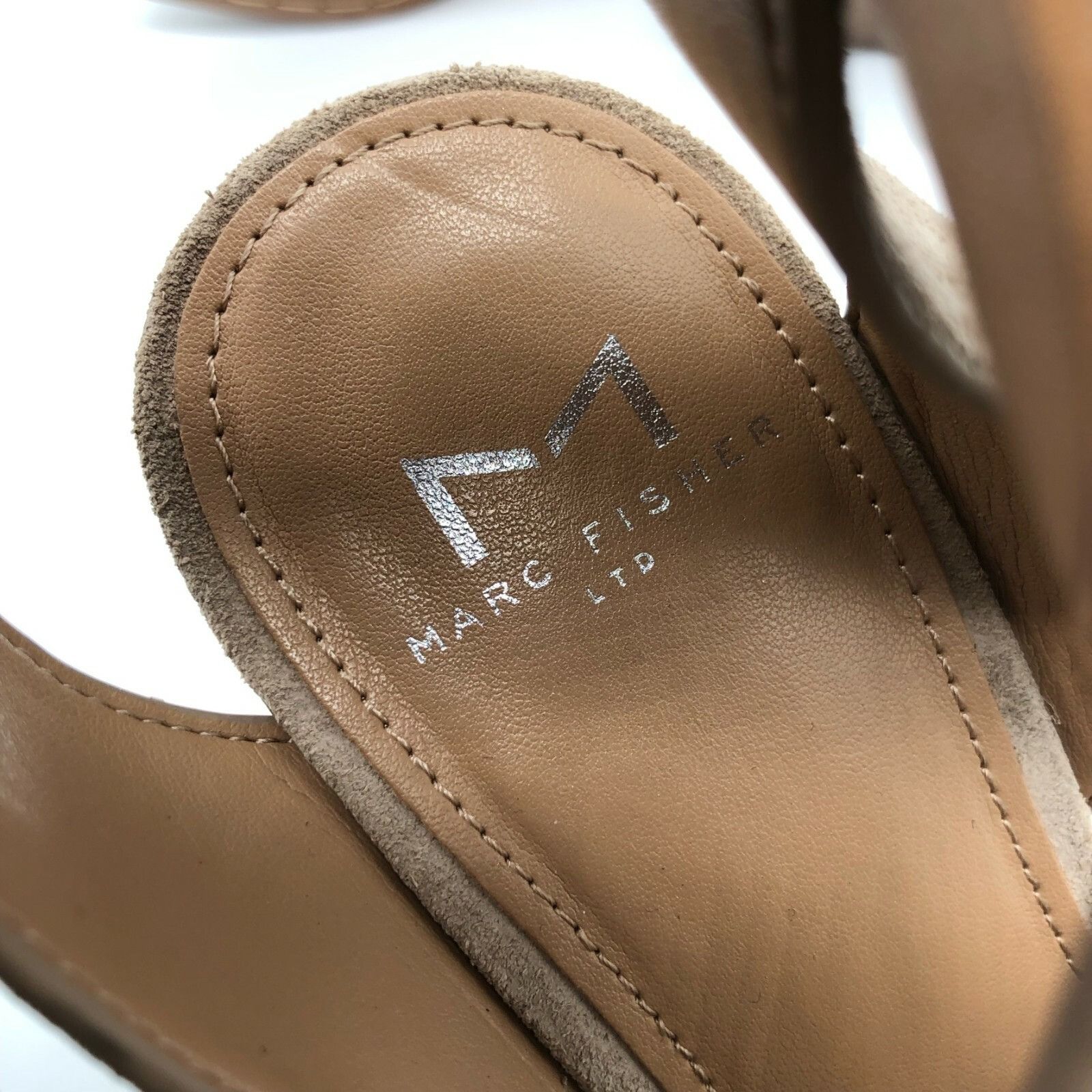 Marc Fisher Marc Fisher Womens Sandals Block Heel Buckle Suede Open Toe Size US 8 / IT 38 - 7 Thumbnail