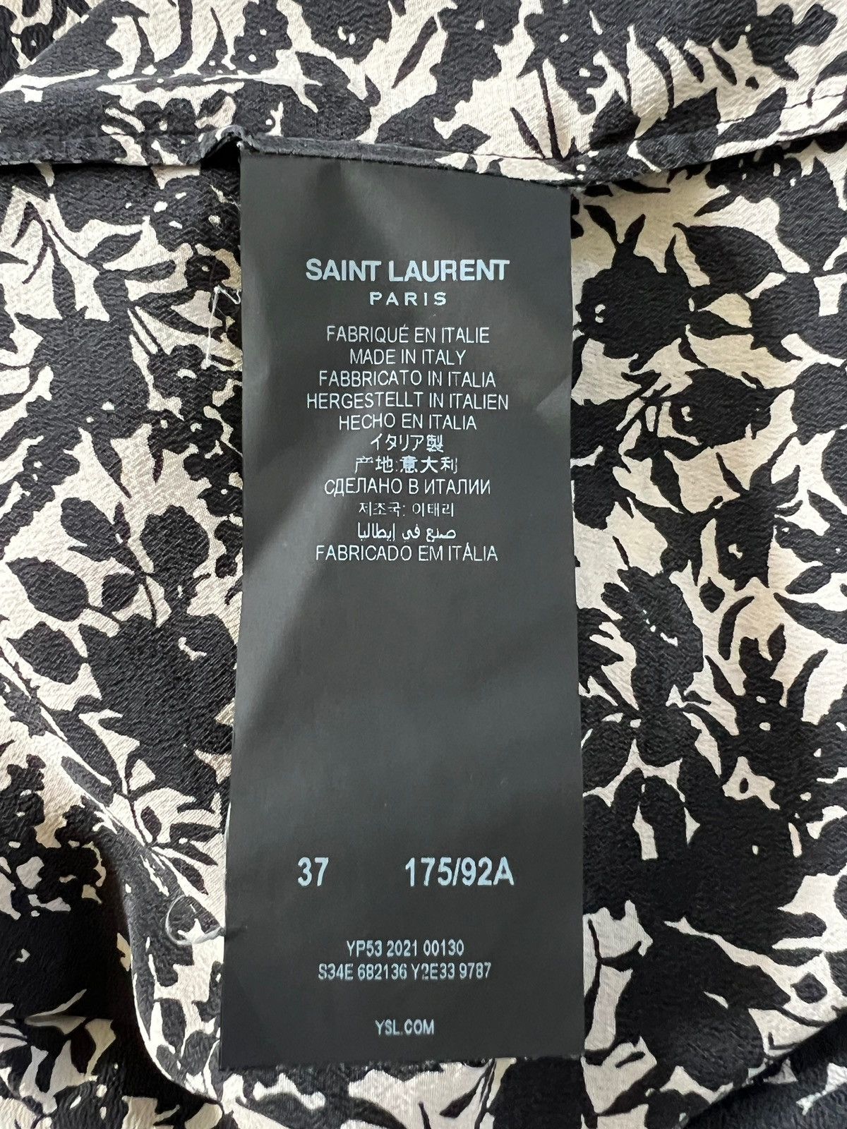 Hedi Slimane × Saint Laurent Paris Saint Laurent Paris Silk Floral Button Shirt Size US S / EU 44-46 / 1 - 15 Thumbnail
