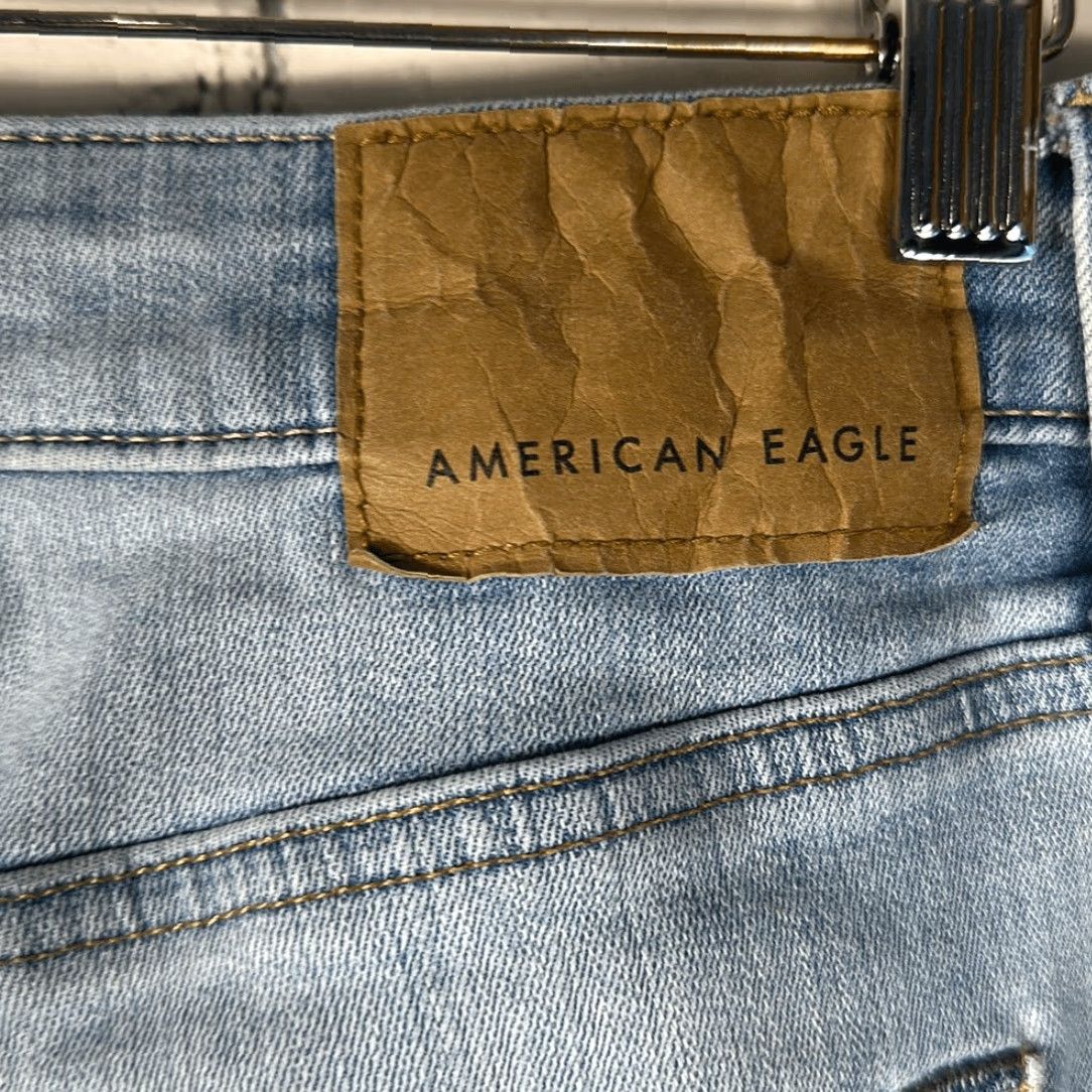 Vintage American Eagle Athletic Jeans Mens 33 x 32 Light Wash Next Level Flex Stretch Size US 33 - 4 Thumbnail