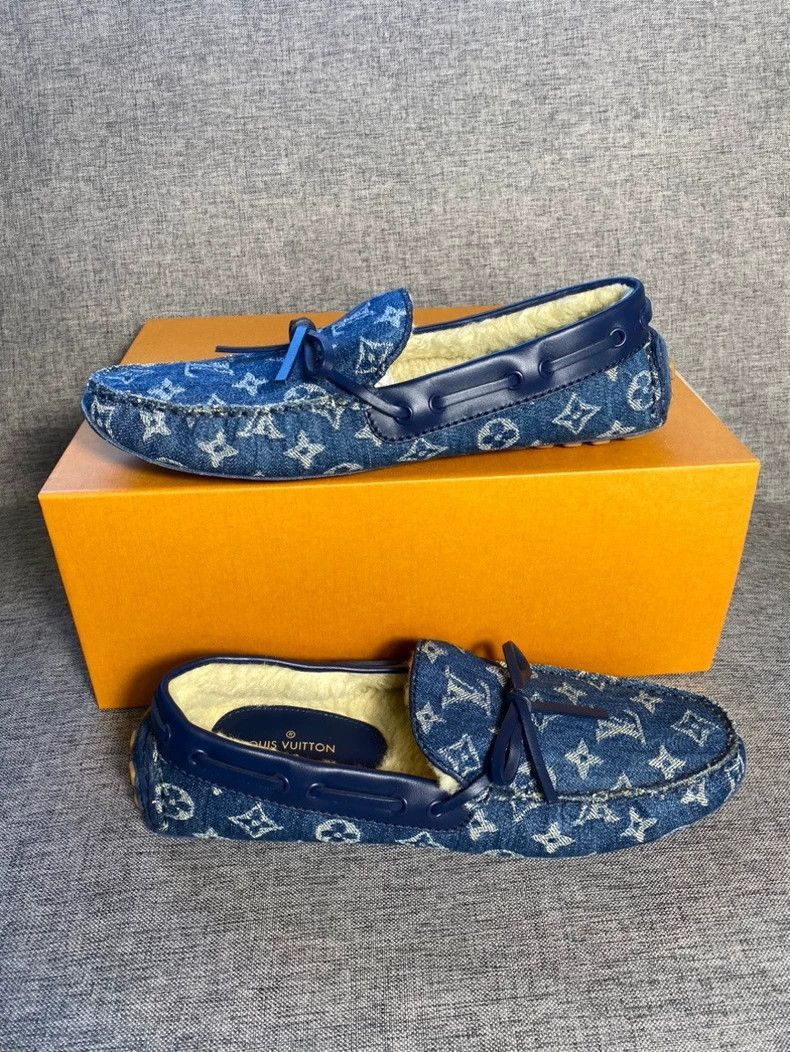 Louis Vuitton Louis Vuitton Blue Fashion Loafers for Men -2505 Size US 8 / EU 41 - 3 Thumbnail