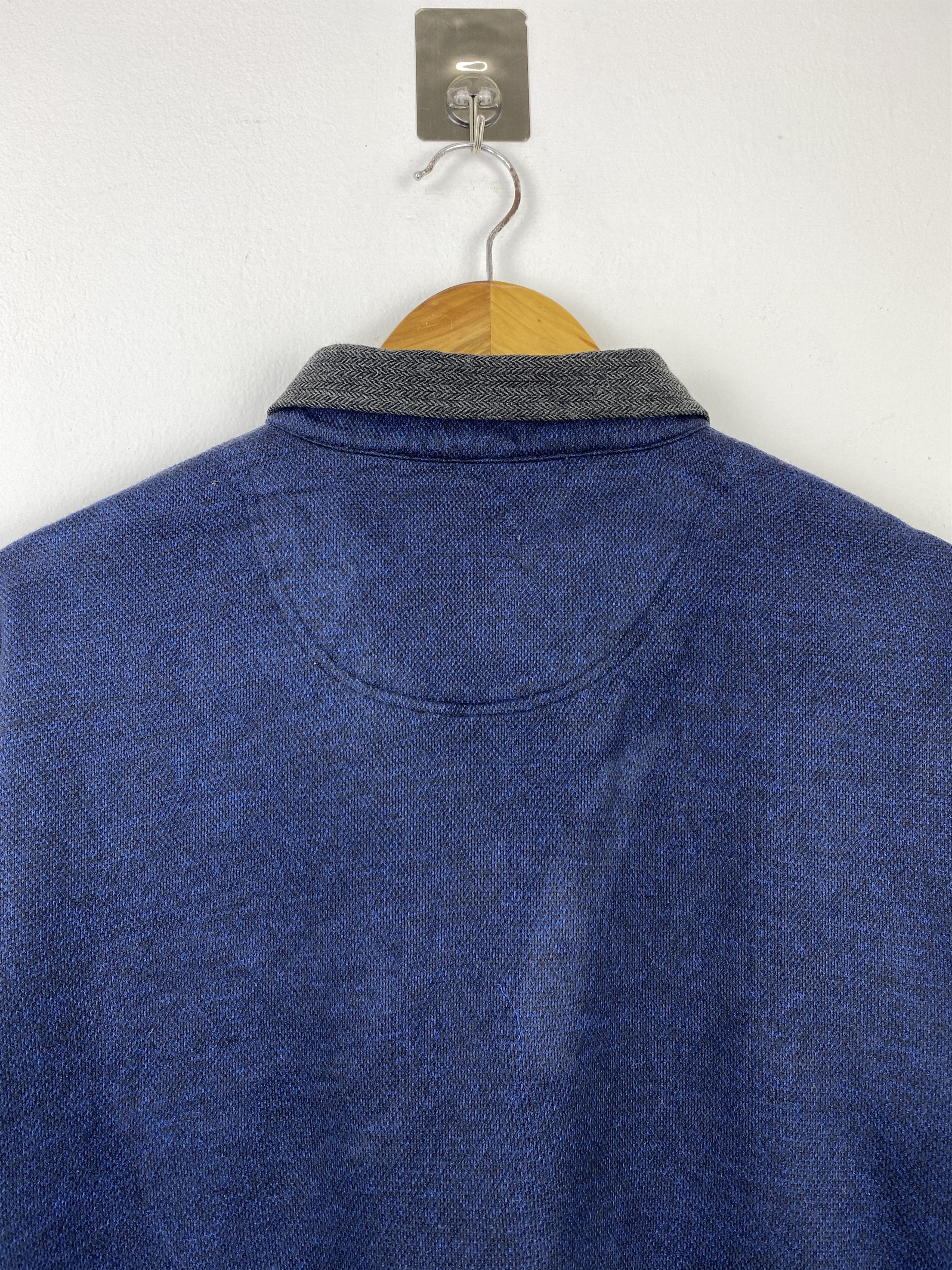 Kansai Yamamoto Vintage Kansai Yamamoto Homme Blue Polo Sweatshirt BP0050 Size US XL / EU 56 / 4 - 4 Thumbnail