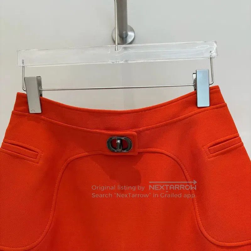 Dior Dior Orange Wool A-Line Skirt for Summer . Size 23" - 2 Thumbnail