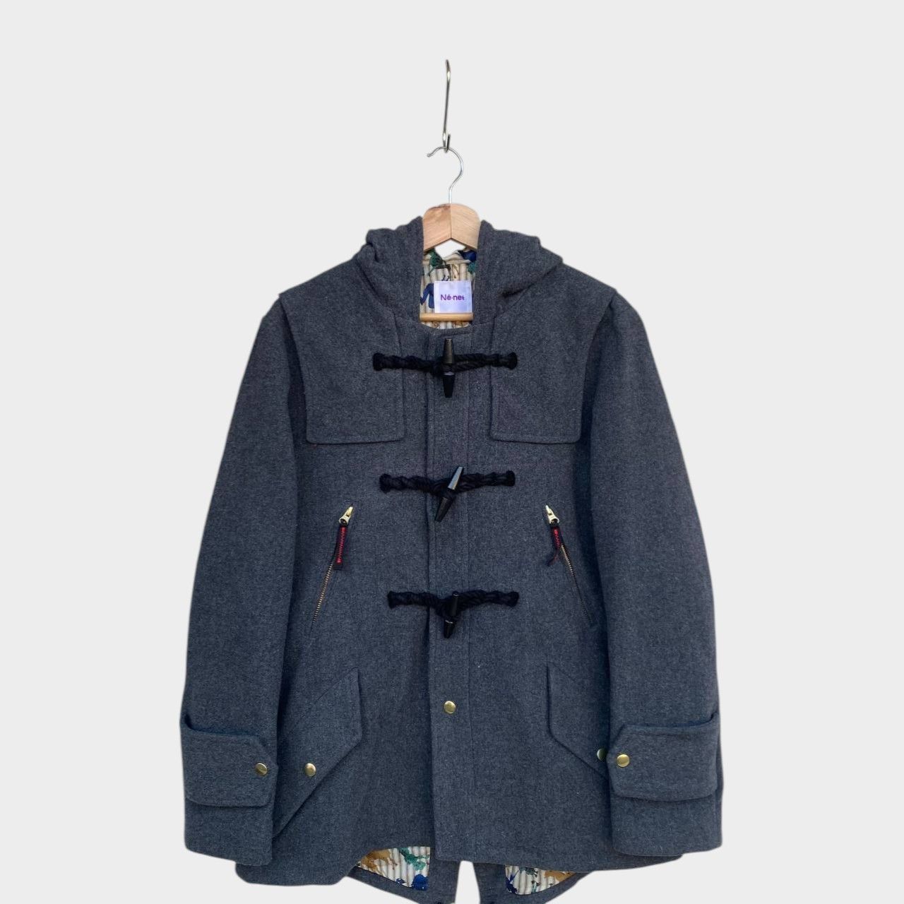 Ne-Net Né-net Issey Miyake Japan Designer Wool Toggle Duffle Coat Size US M / EU 48-50 / 2 - 3 Thumbnail