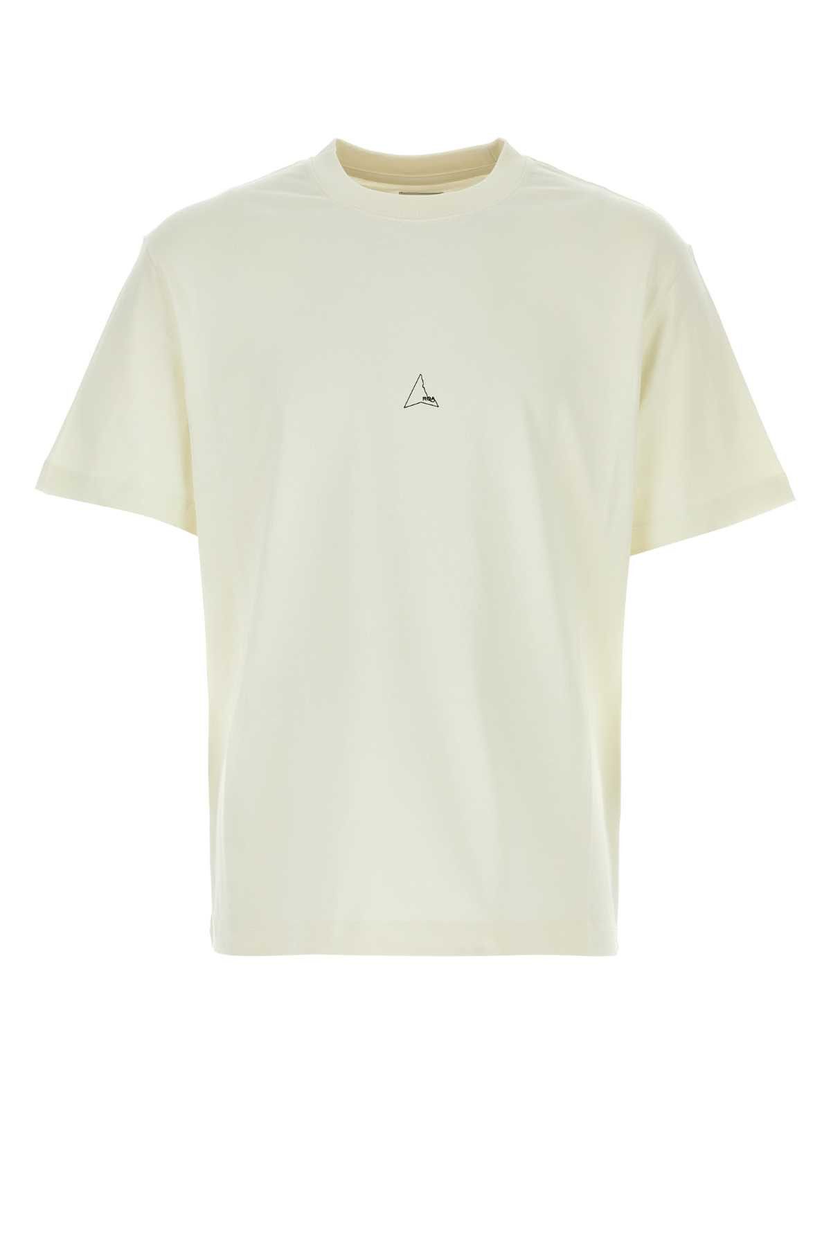 image of Roa White Cotton T-Shirt, Men's (Size Large)