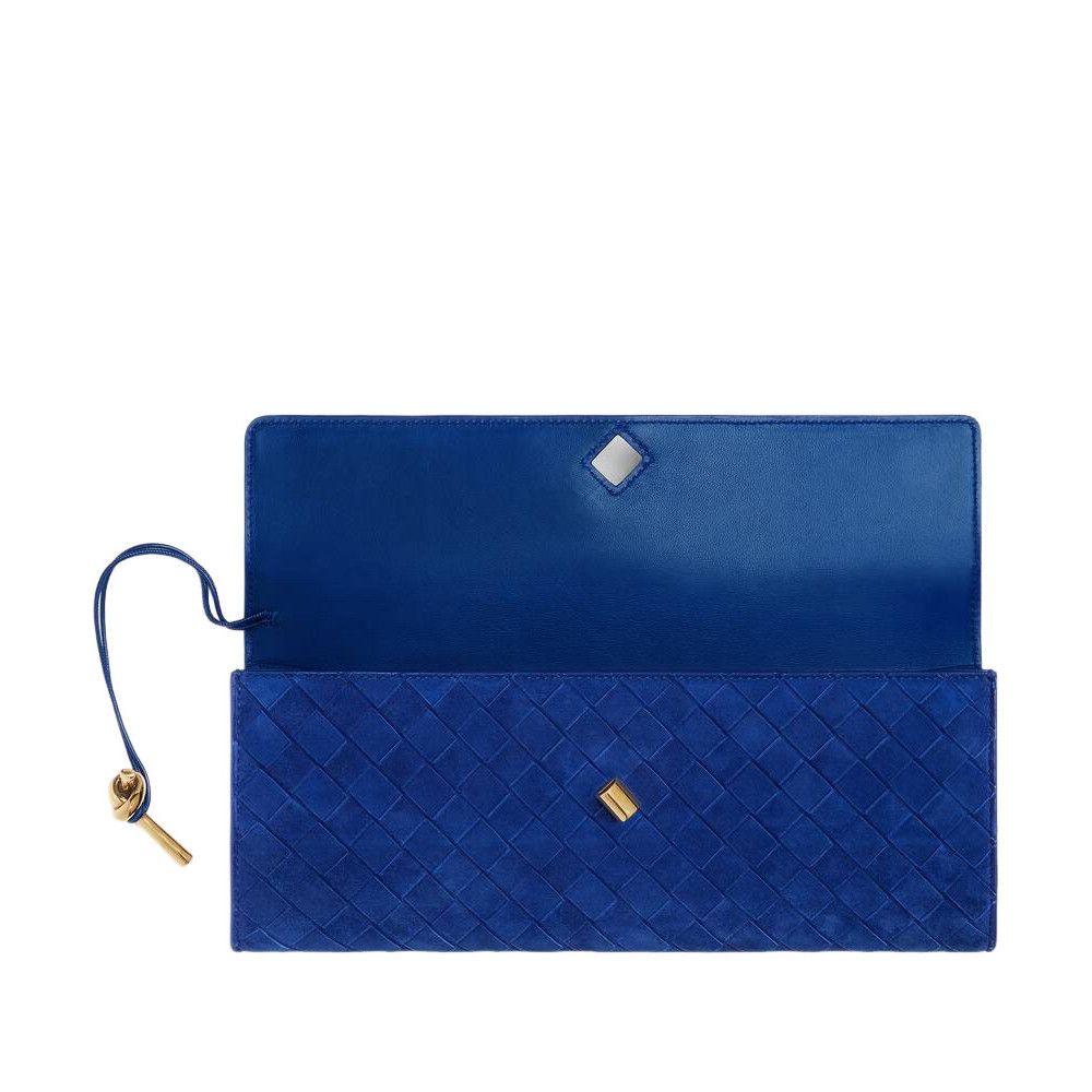 Bottega Veneta Bottega Veneta Andiamo $3500 Blue Royal Suede Clutch New & A Size ONE SIZE - 2 Thumbnail
