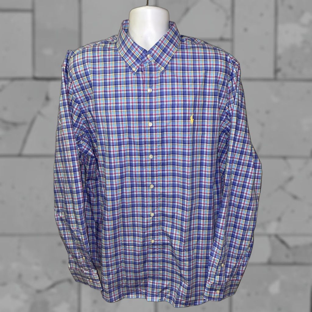 Ralph Lauren Ralph Lauren Mens Shirt Plaid Long Sleeve Button Front 2XL Multicolor Size US XXL / EU 58 / 5 - 1 Thumbnail