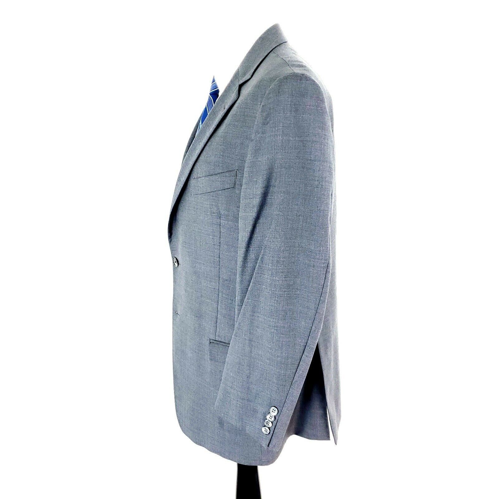 Joseph Abboud Joseph Abboud Zigone Wool 2 Button Blazer 42R Gray Sport Coa Size 42R - 4 Thumbnail