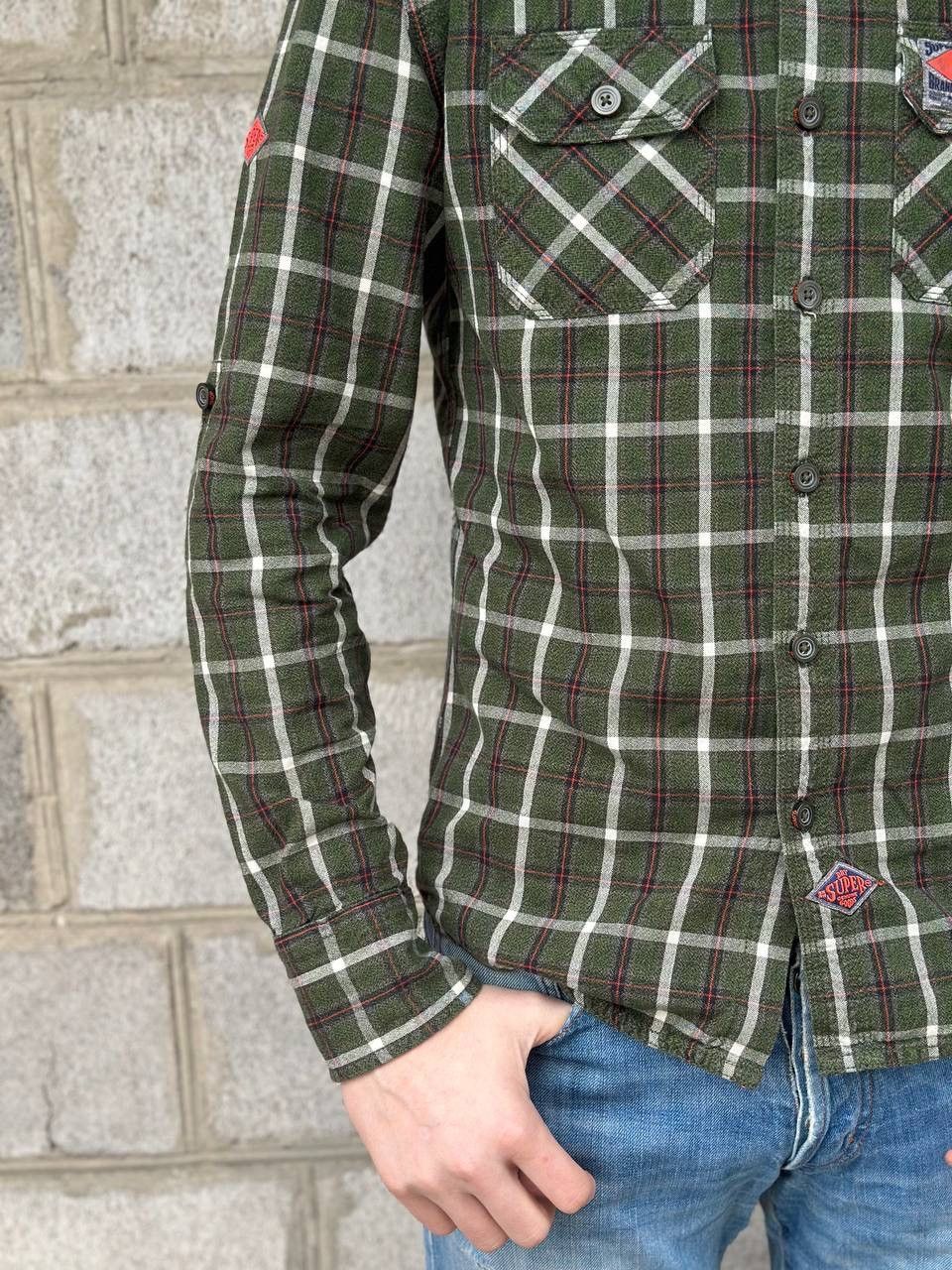 Flannel VTG Japan Style Checked Shirt Superdry Size M Man Green 00s Size US M / EU 48-50 / 2 - 5 Thumbnail