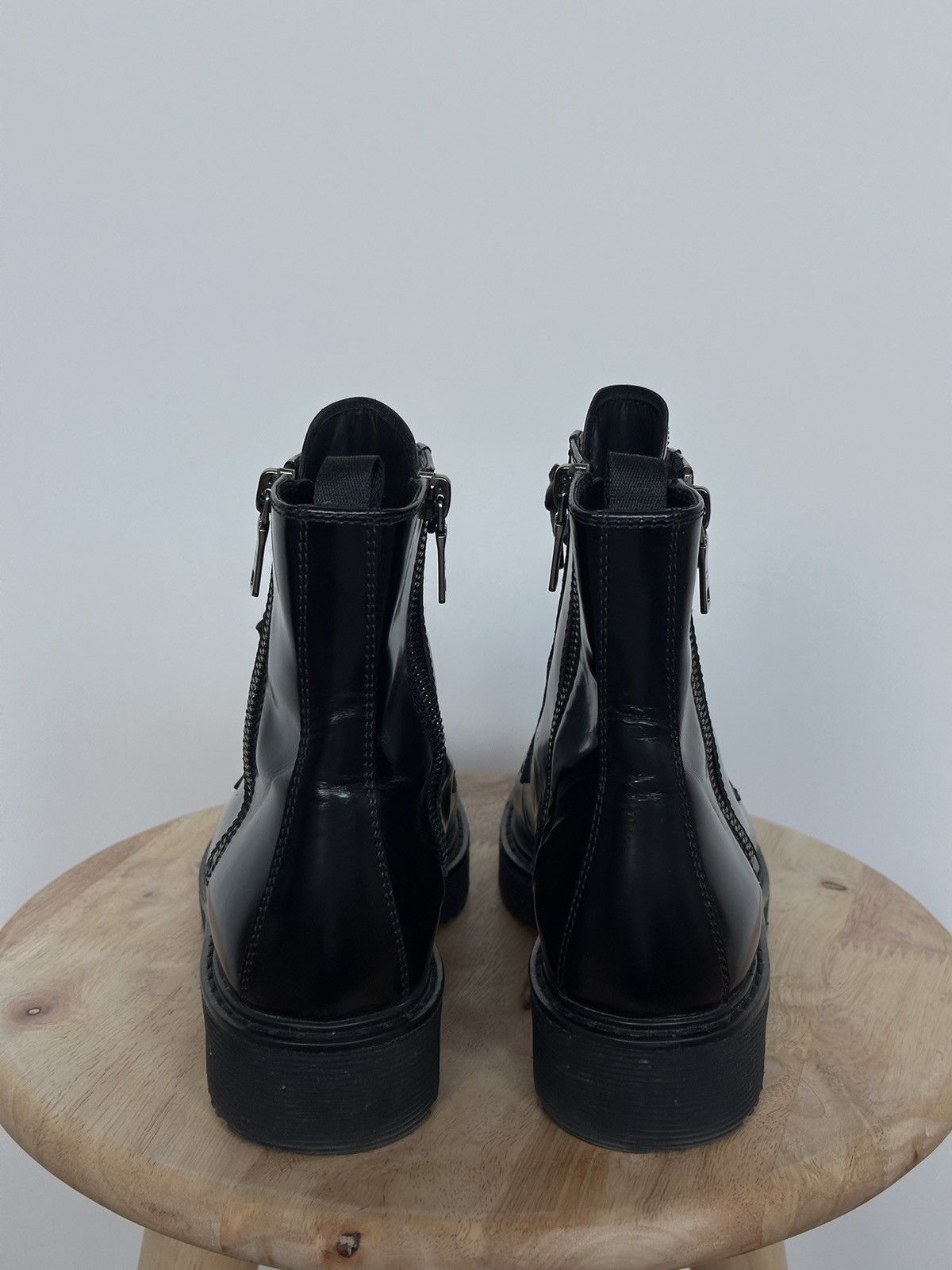 Designer × Prada Prada Leather Combat Boots Size US 6.5 / IT 36.5 - 3 Thumbnail