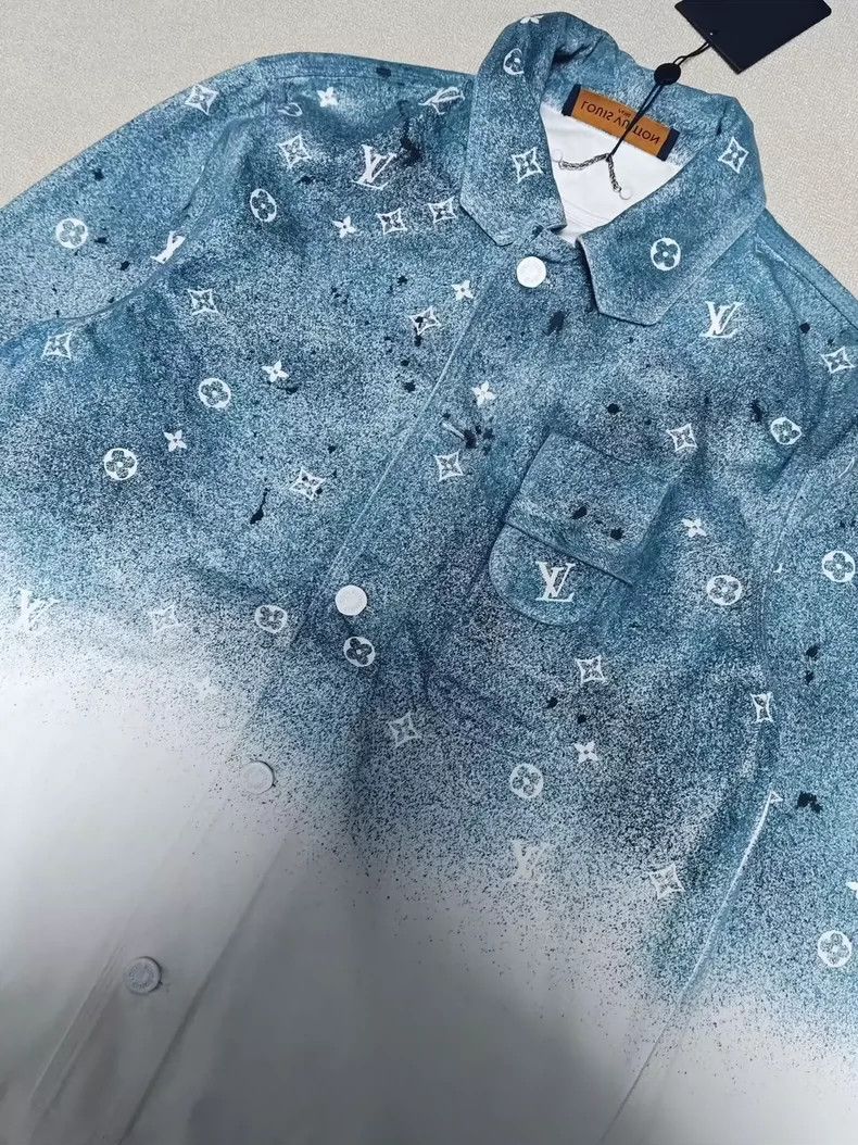 Louis Vuitton LOUIS VUITTON Classic Long Sleeve Shirt with Starry Sky Gr Size US S / EU 44-46 / 1 - 4 Thumbnail
