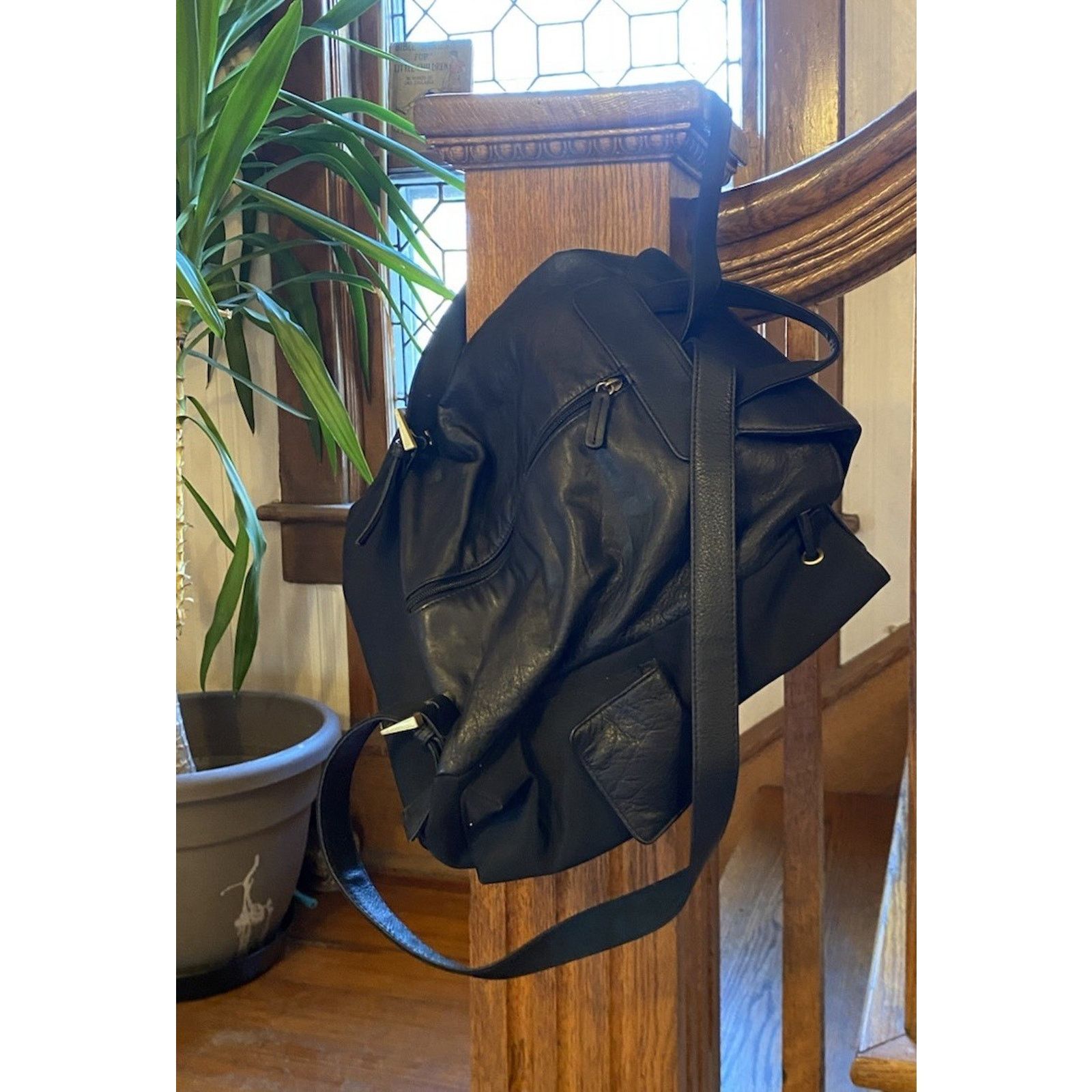Giani Bernini Giani Bernini Black Faux Leather Backpack Purse Women’s Bag Size ONE SIZE - 2 Thumbnail