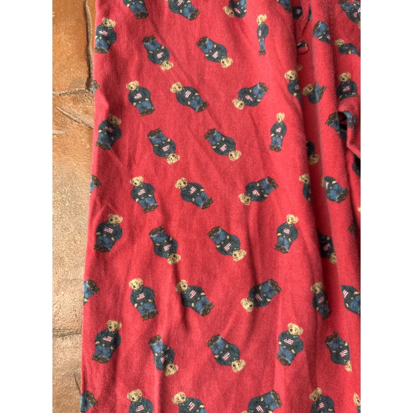 Polo Ralph Lauren VINTAGE Polo Bear Lounge Pants Men’s Large Pajama Sleepwear 100% Cotton Polo Ralph Lauren Bear Graphic Print Nightwear Mens Size US L / EU 52-54 / 3 - 5 Thumbnail