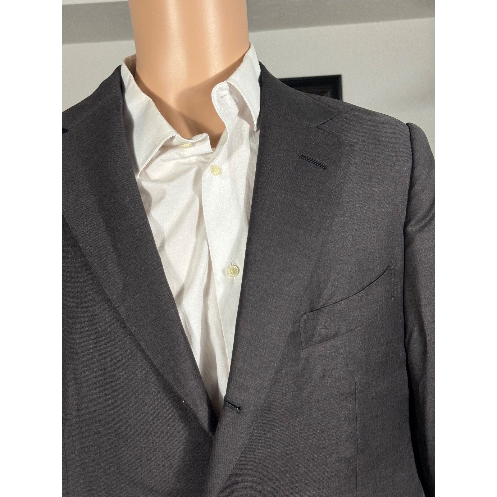 Tom Ford Tom Ford for Billy Joel Charcoal Wool Suit Jacket 50C 40S Size 40S - 9 Thumbnail