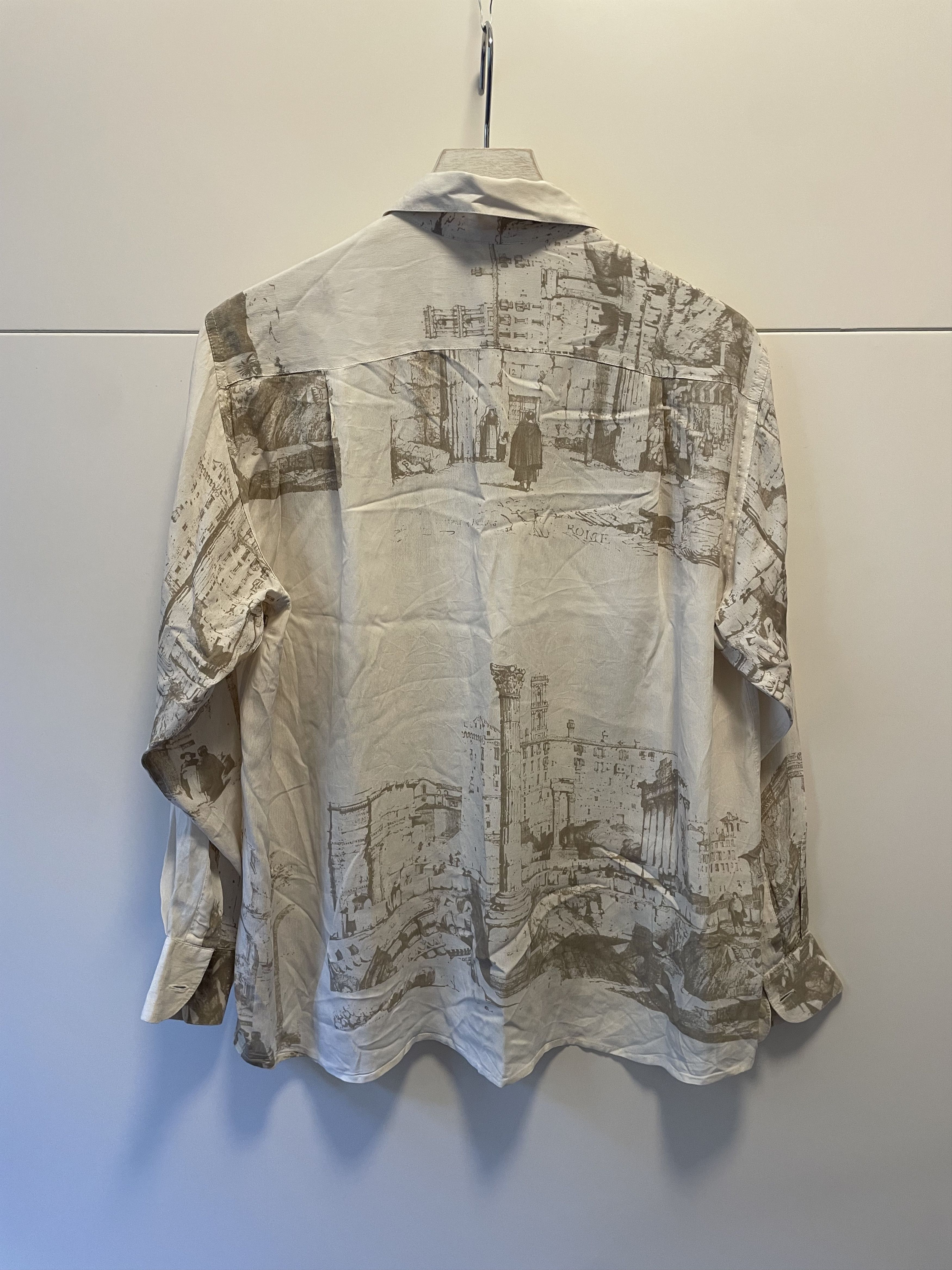Garage camisa de viscosa con fino estampado beige Size M / US 6-8 / IT 42-44 - 7 Thumbnail