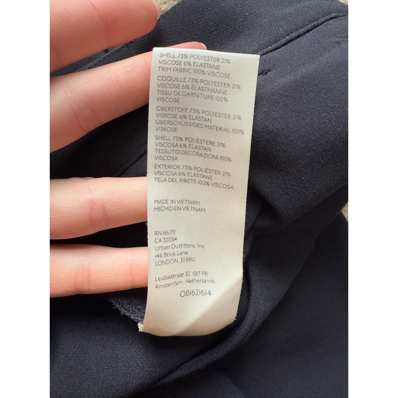 Anthropologie Maeve Pintuck Tapered Leg Trouser Cuffed Pants Black Size 10 Size 32" / US 10 / IT 46 - 8 Thumbnail