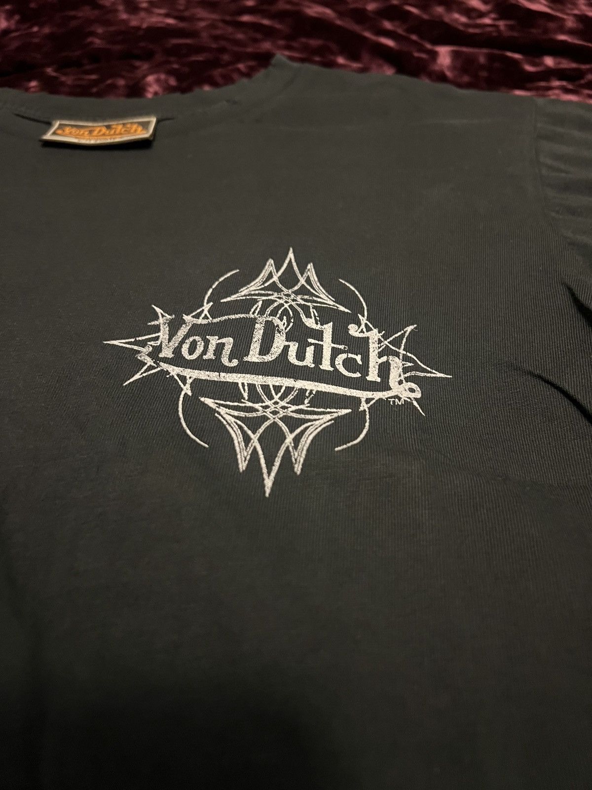 Von Dutch Von Dutch VINTAGE BLACK & WHITE DISTRESSED CHOPPER TEE Size US S / EU 44-46 / 1 - 4 Thumbnail