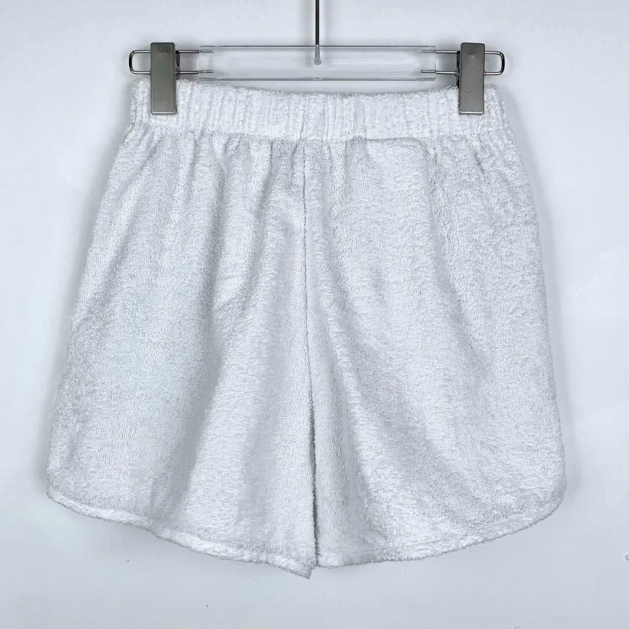 Prada Prada 21SS White Terry Cotton Casual Shorts K26WX Size 26" / US 2 / IT 38 - 2 Thumbnail
