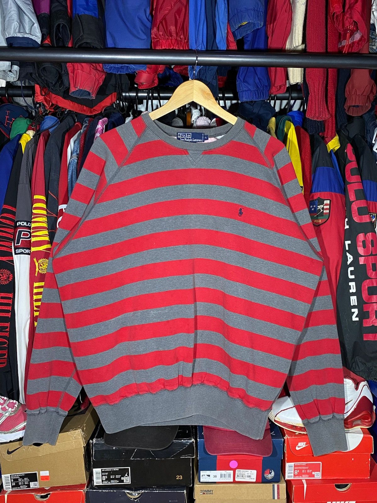 RRL Ralph Lauren Rare Crewneck Polo Freddy Krueger OG Vintage Size US L / EU 52-54 / 3 - 1 Thumbnail